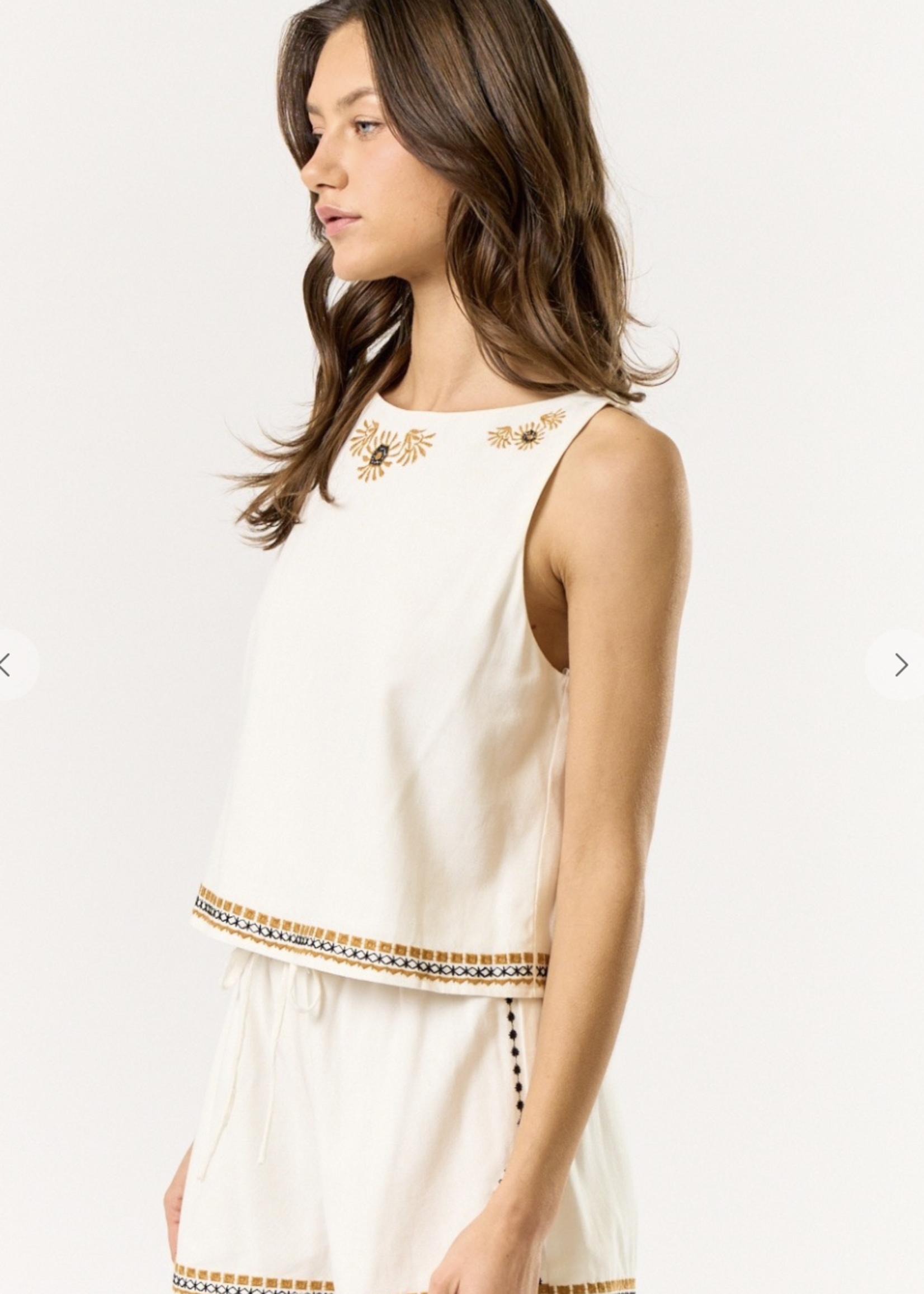 lala Lala Boho Embroidered Linen Set