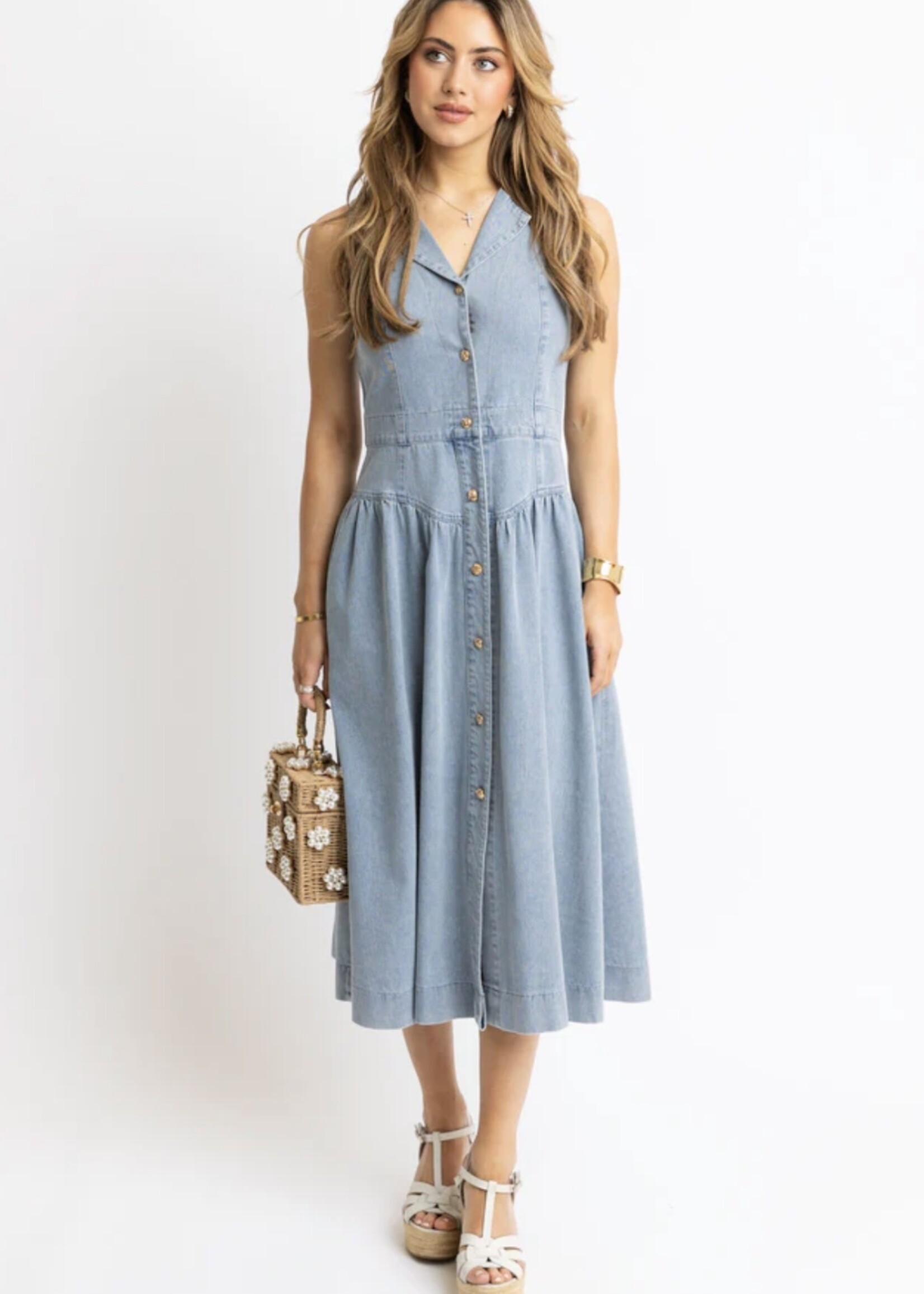 Karlie Karlie 80s Maxi Shirt Dress