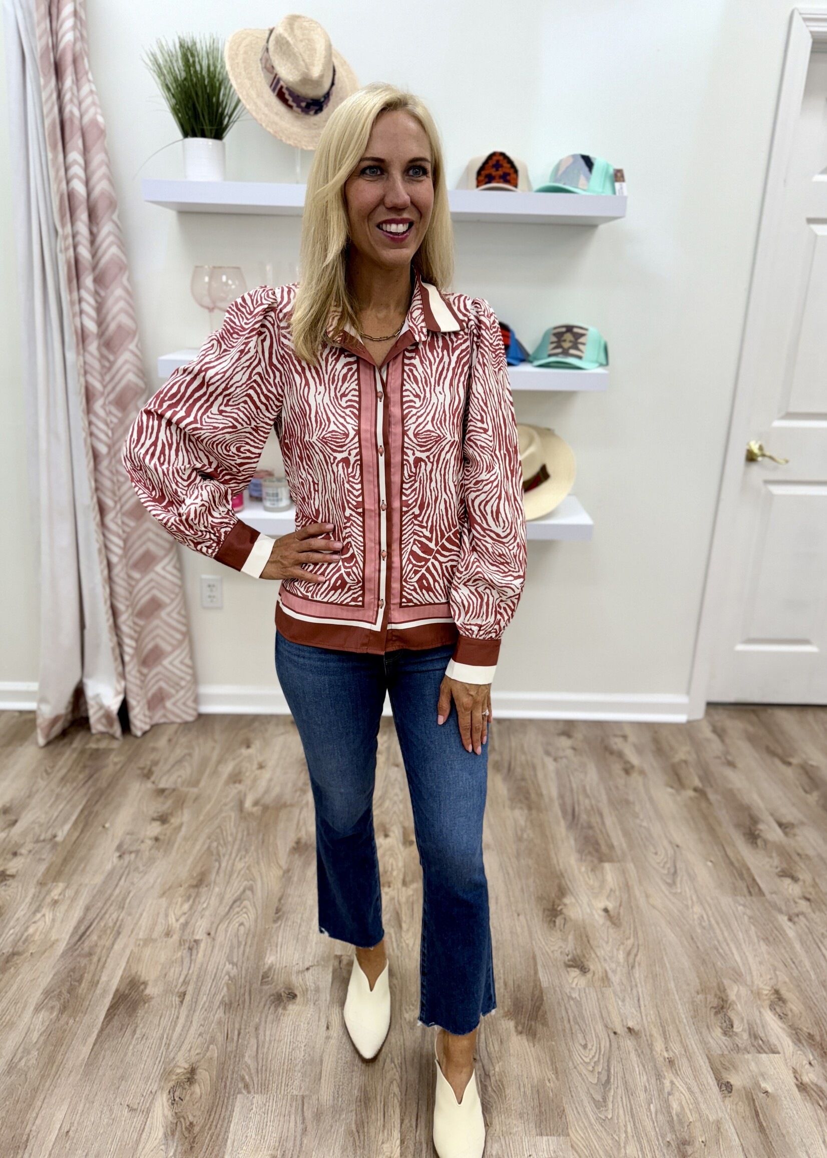 Joy Joy Joy Joy Scarf Blouse