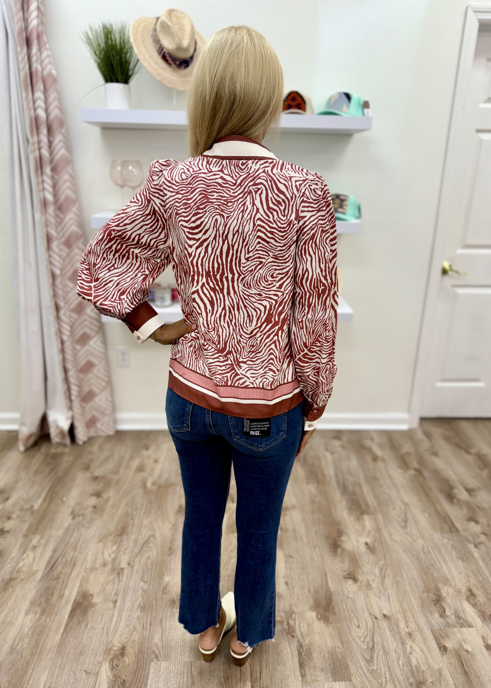 Joy Joy Joy Joy Scarf Blouse