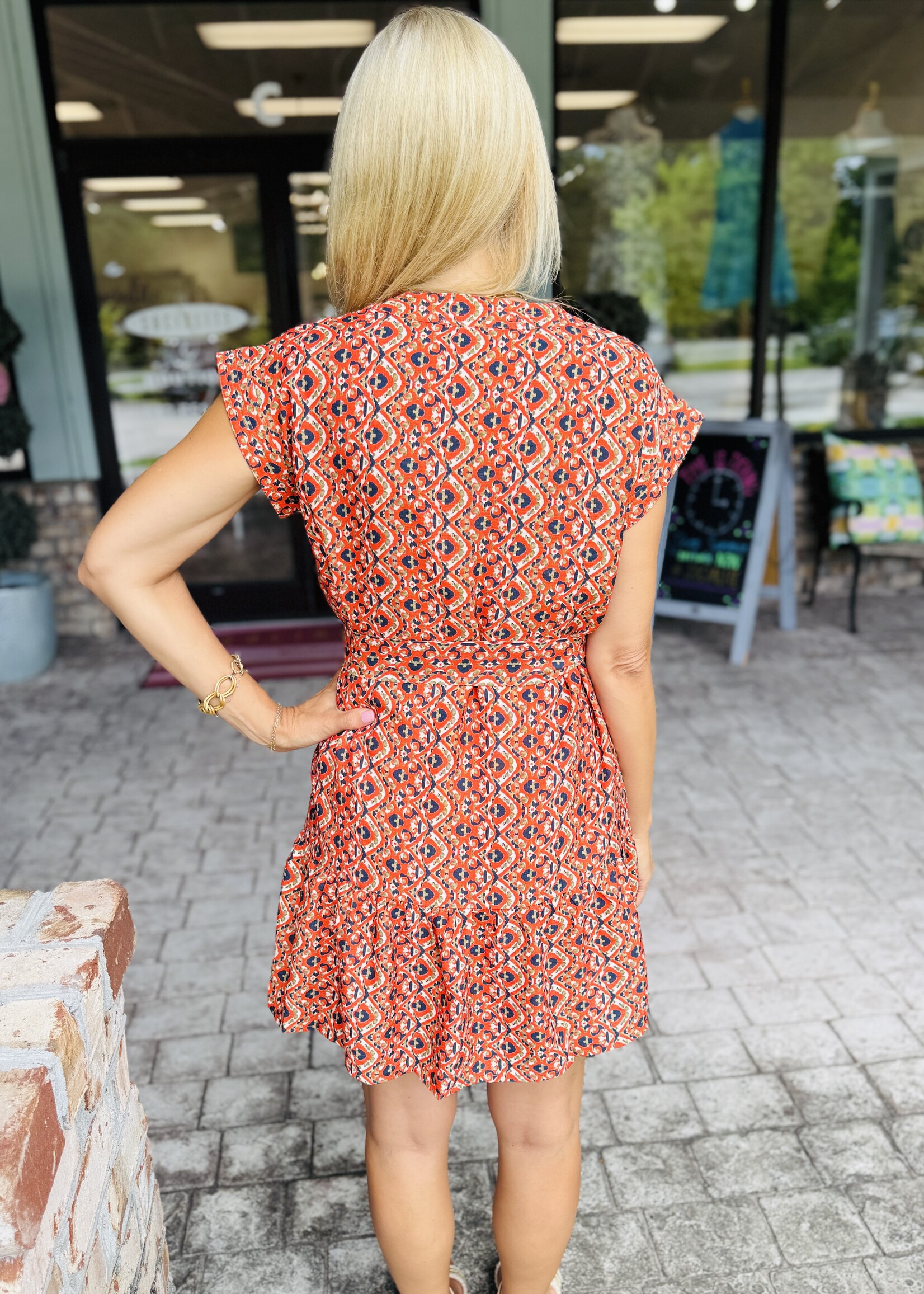 Joy Joy Joy Joy Pin Tuck Dress