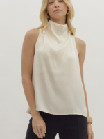 ETO ETO Drape Mock Neck Top