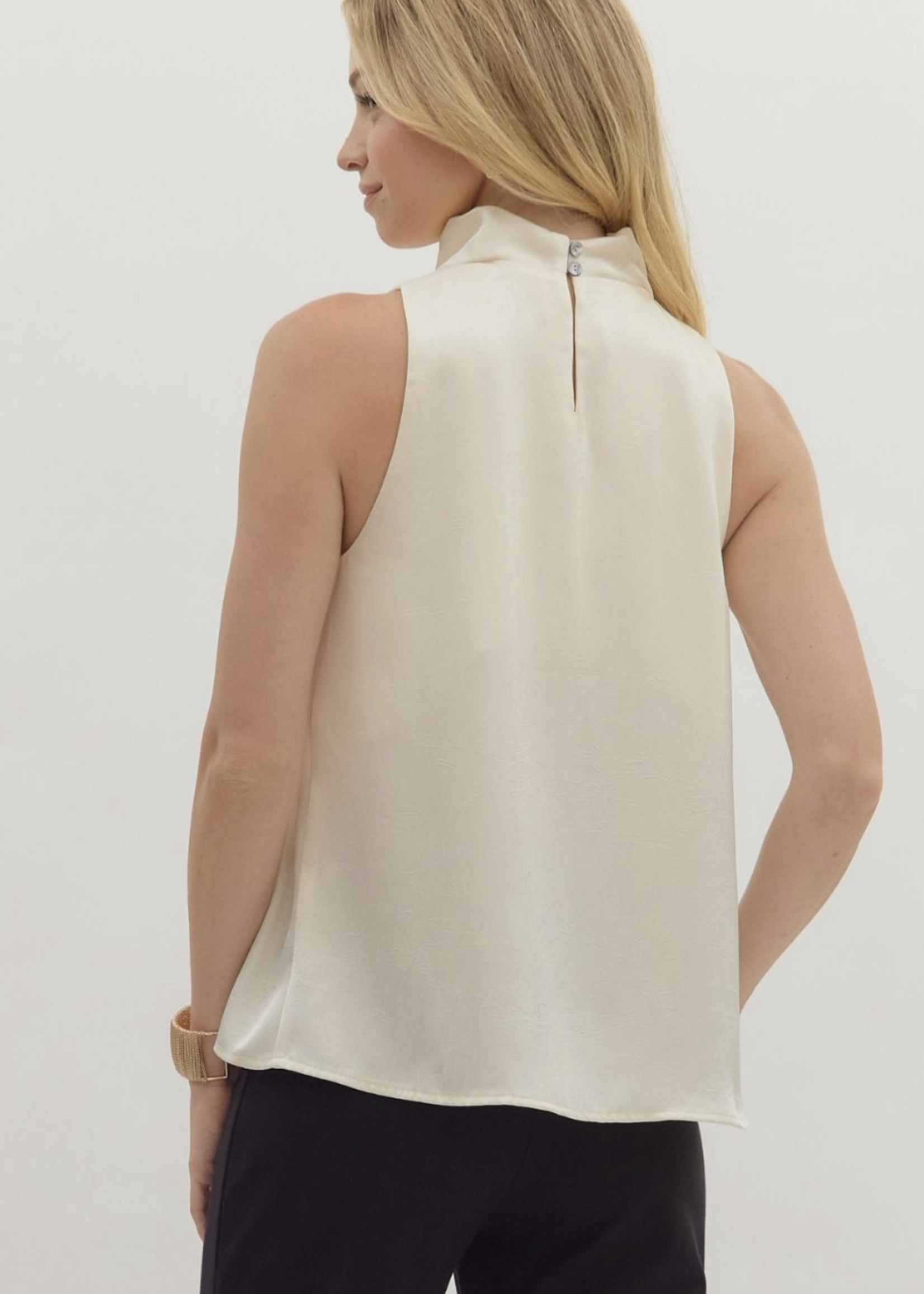 ETO ETO Drape Mock Neck Top