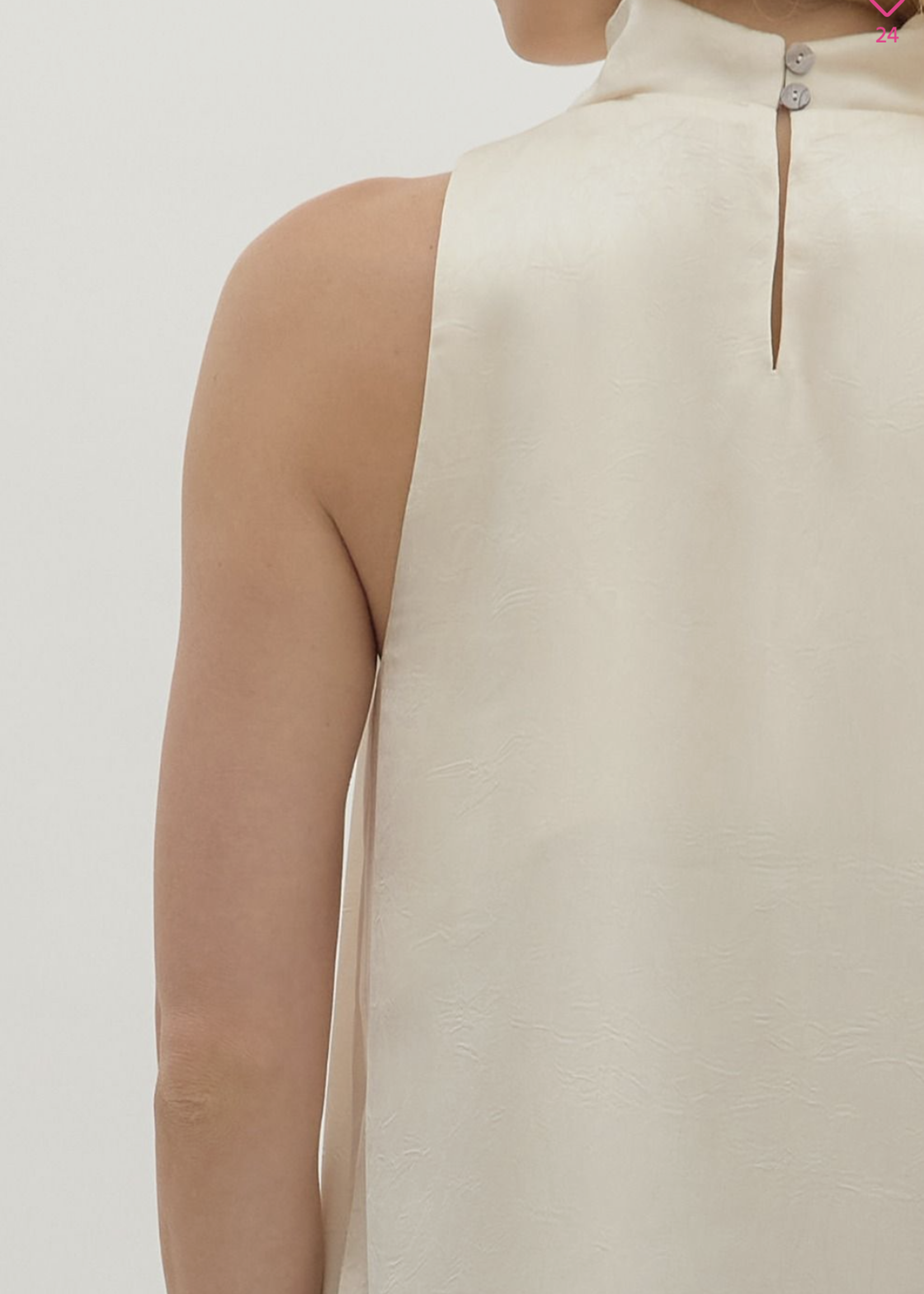 ETO ETO Drape Mock Neck Top