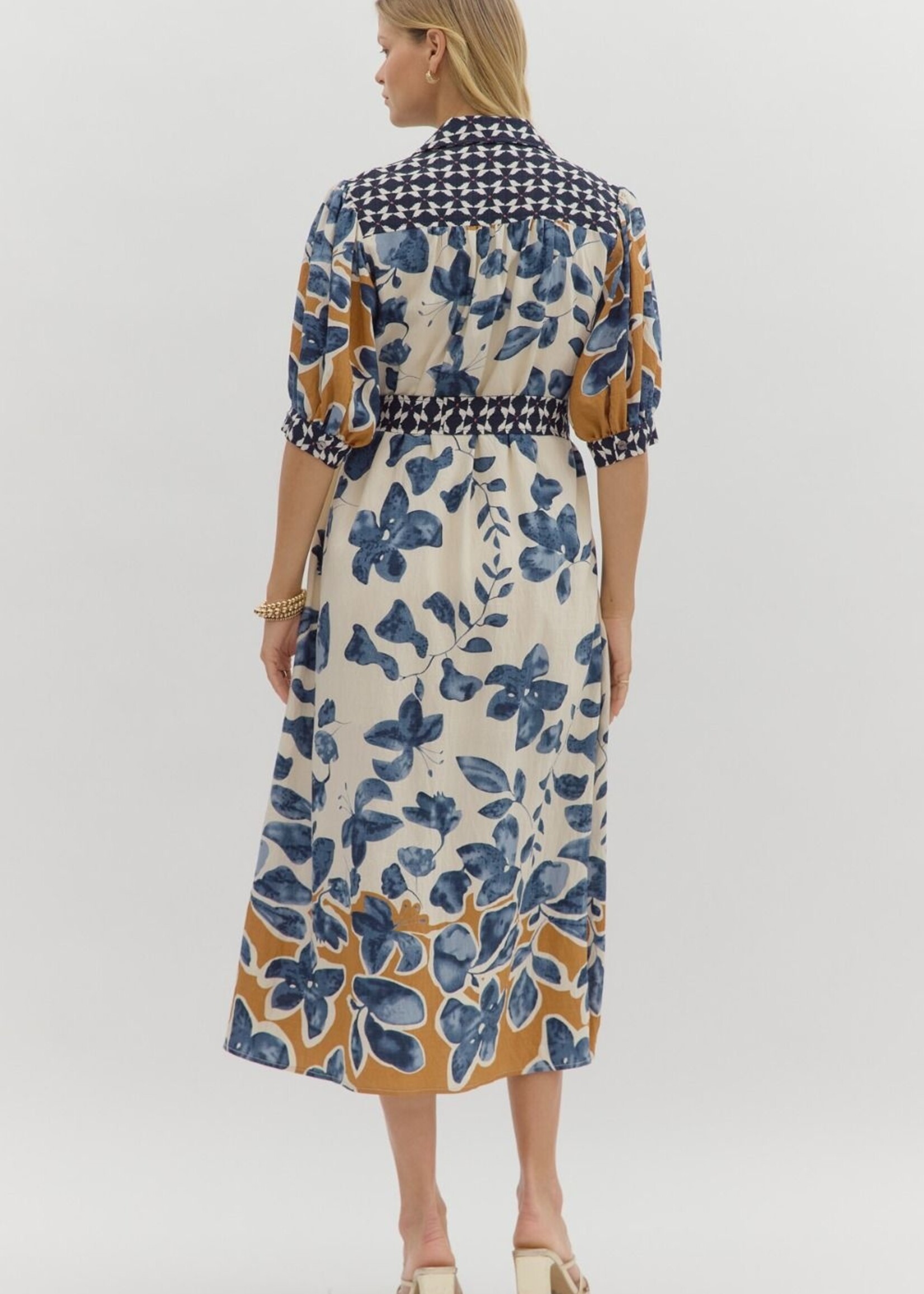 ETO ETO Floral Trim Midi