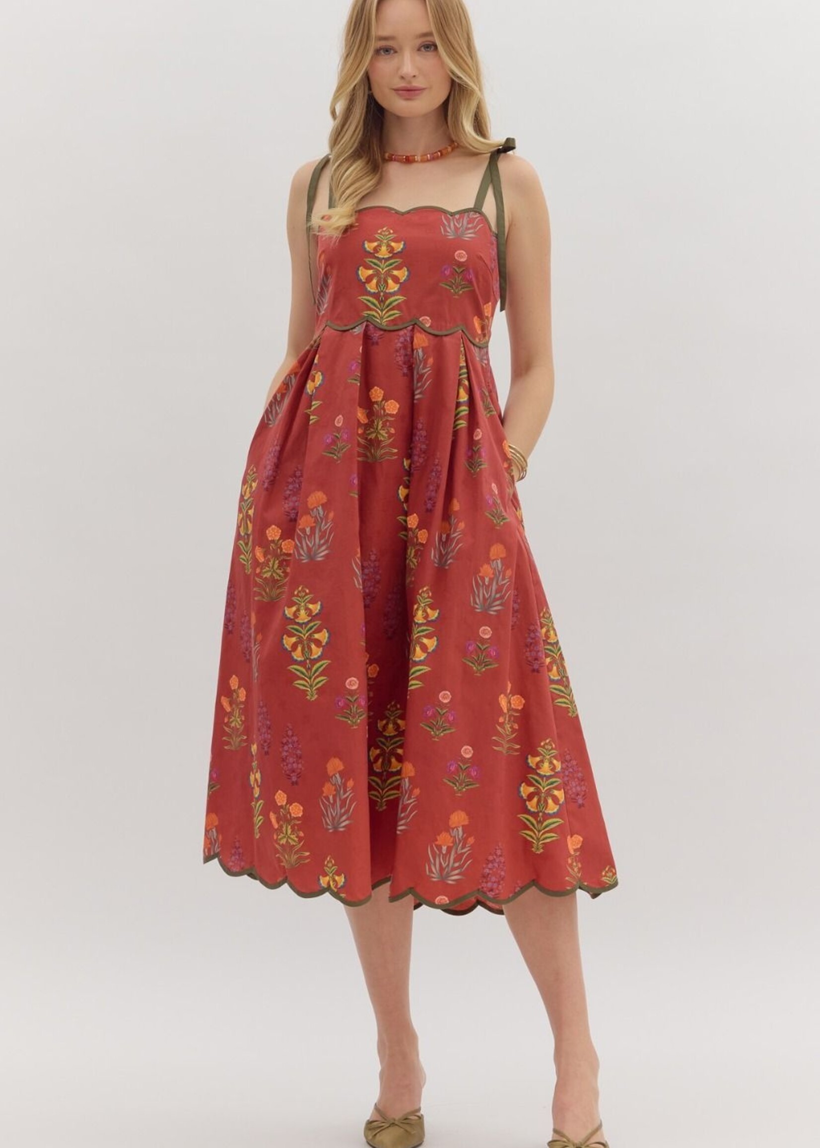 ETO ETO Smock Back Tie Midi