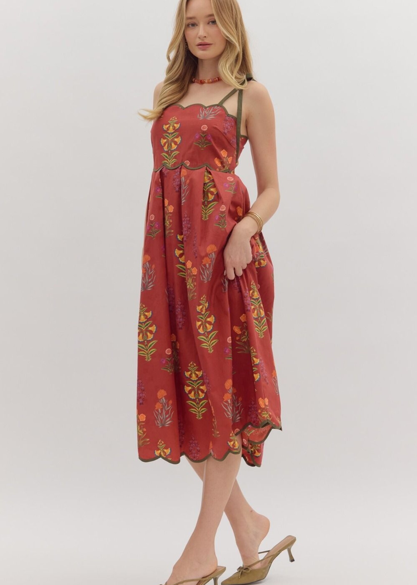 ETO ETO Smock Back Tie Midi
