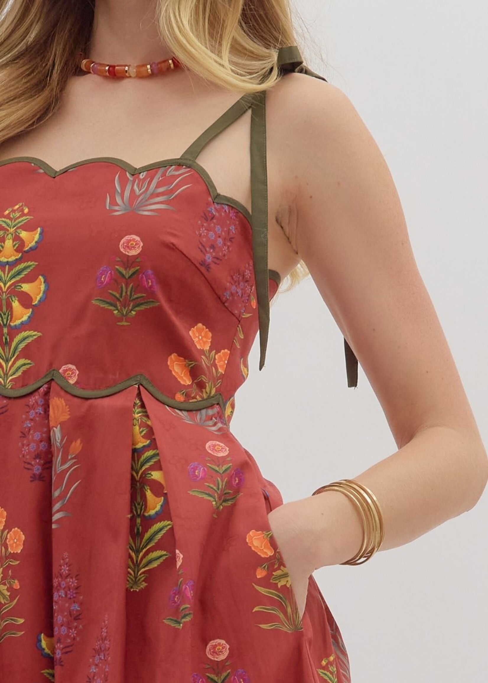 ETO ETO Smock Back Tie Midi