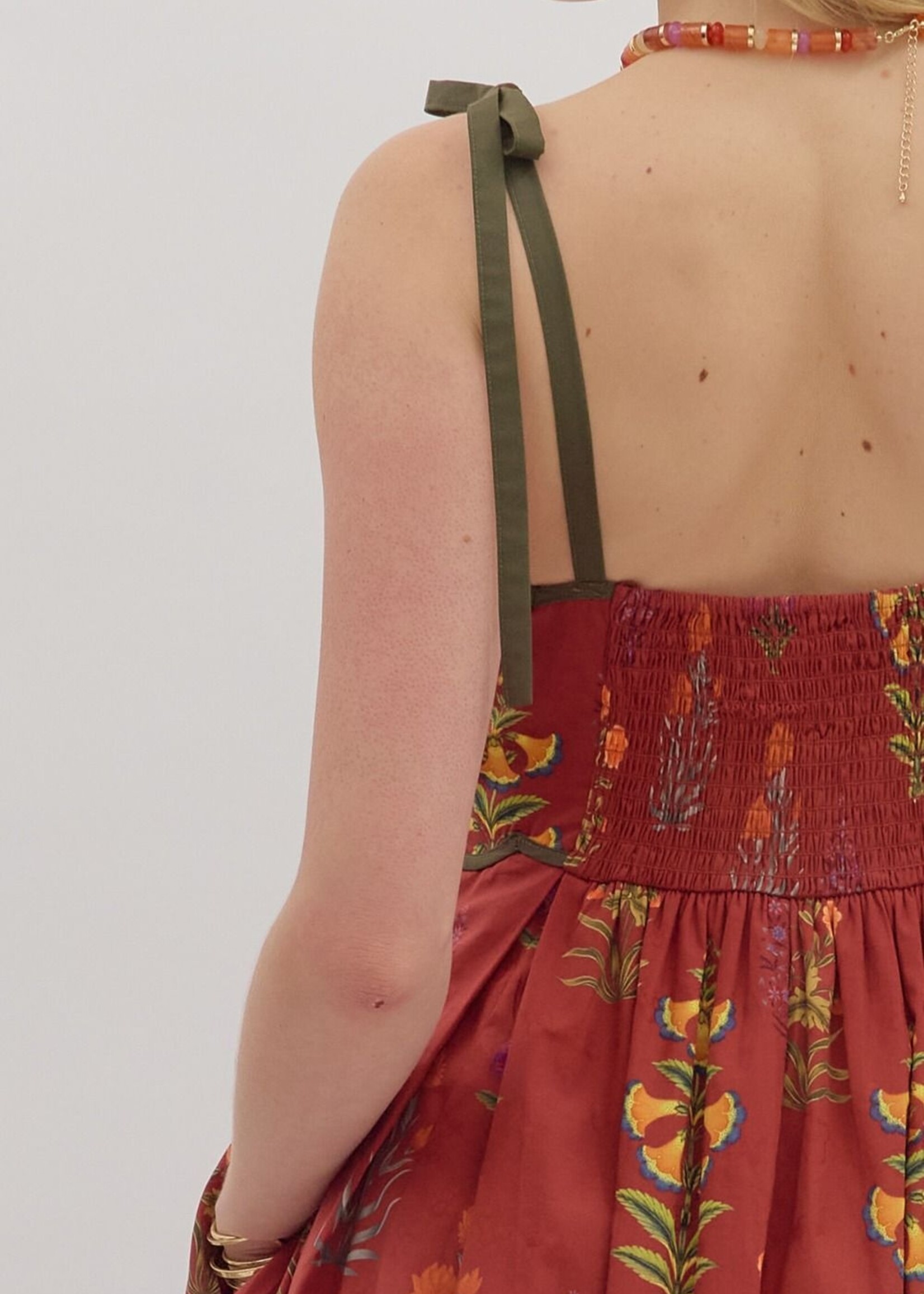 ETO ETO Smock Back Tie Midi