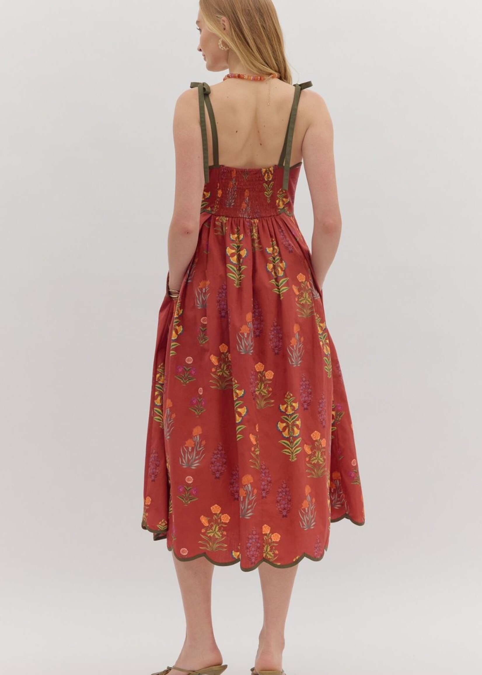 ETO ETO Smock Back Tie Midi