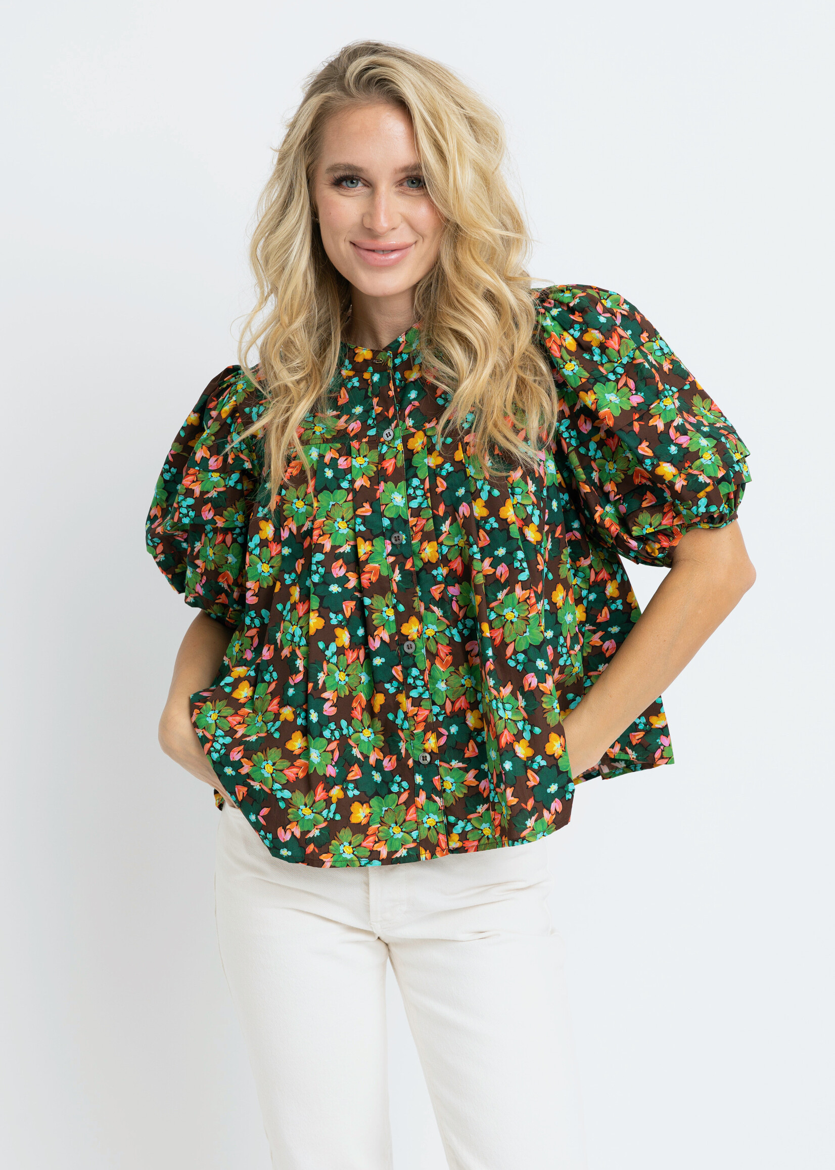 Karlie Karlie Floral Pleated Top