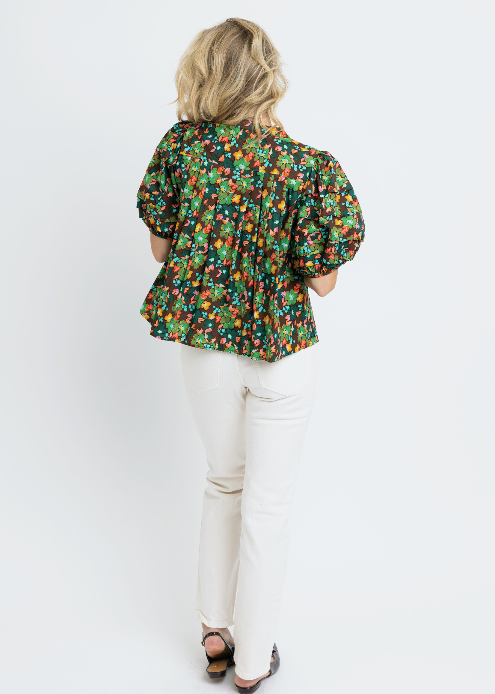 Karlie Karlie Floral Pleated Top
