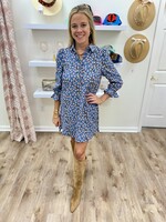 Joy Joy Joy Joy Placket Cord Collar Dress
