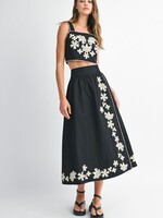 MBL MBL Embroidered Midi Skirt Set