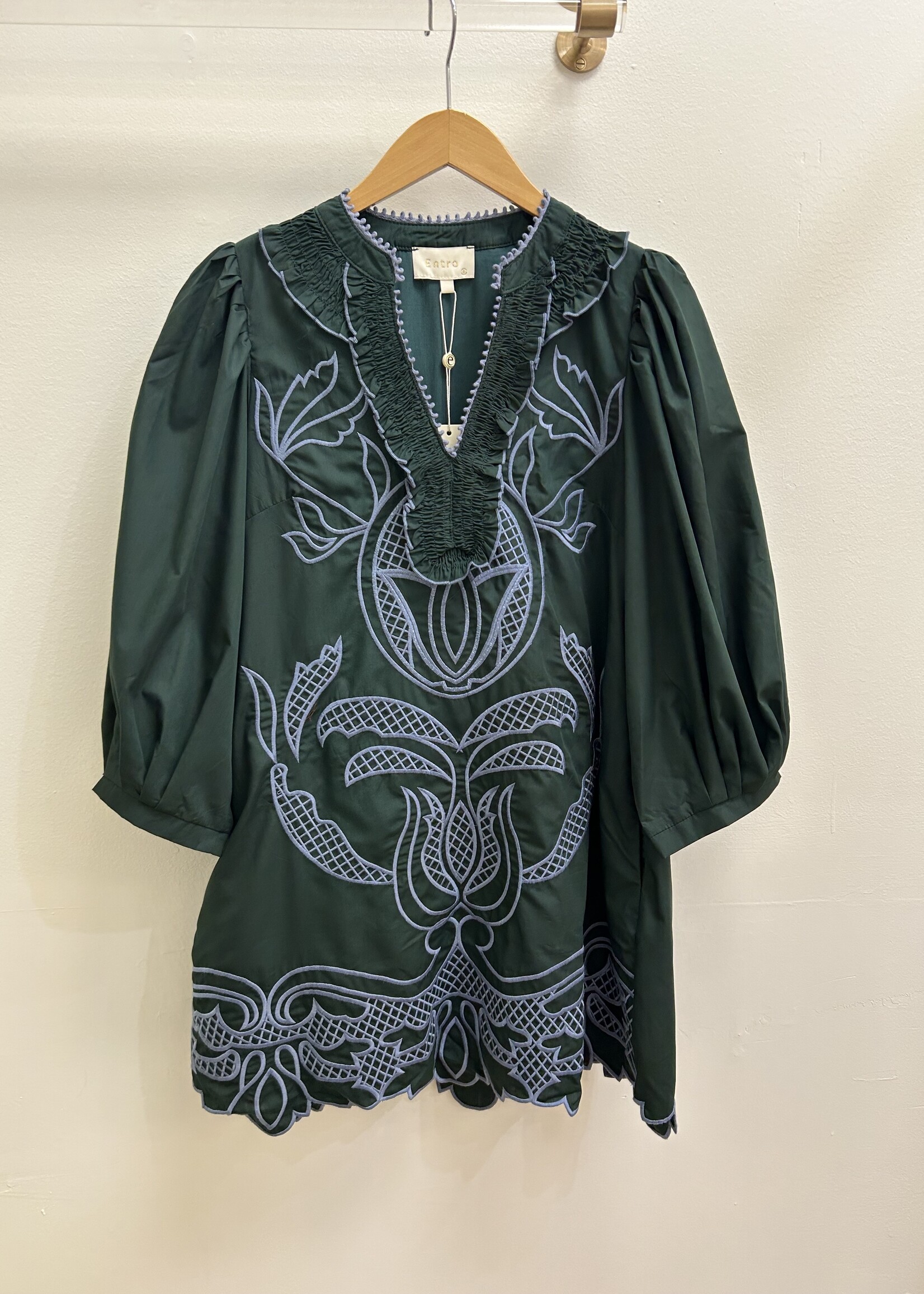 ETO ETO Lucy Ruffle Neck Dress