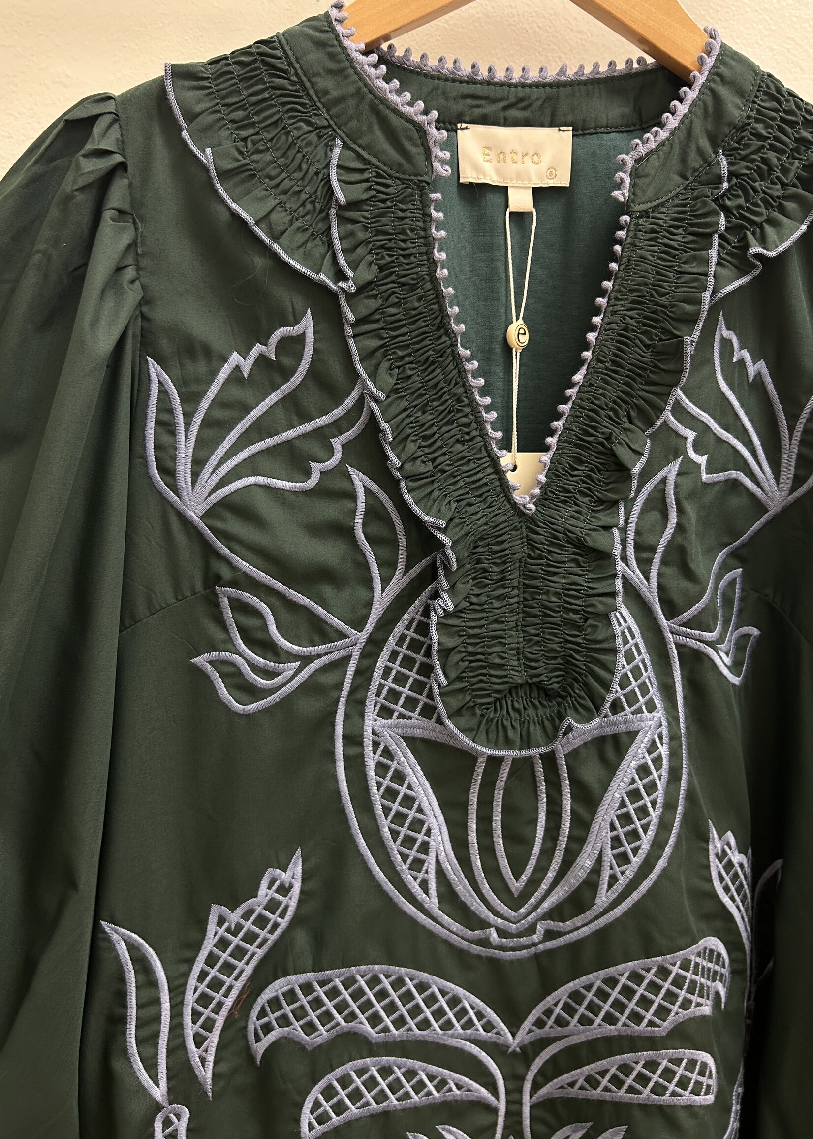 ETO ETO Lucy Ruffle Neck Dress