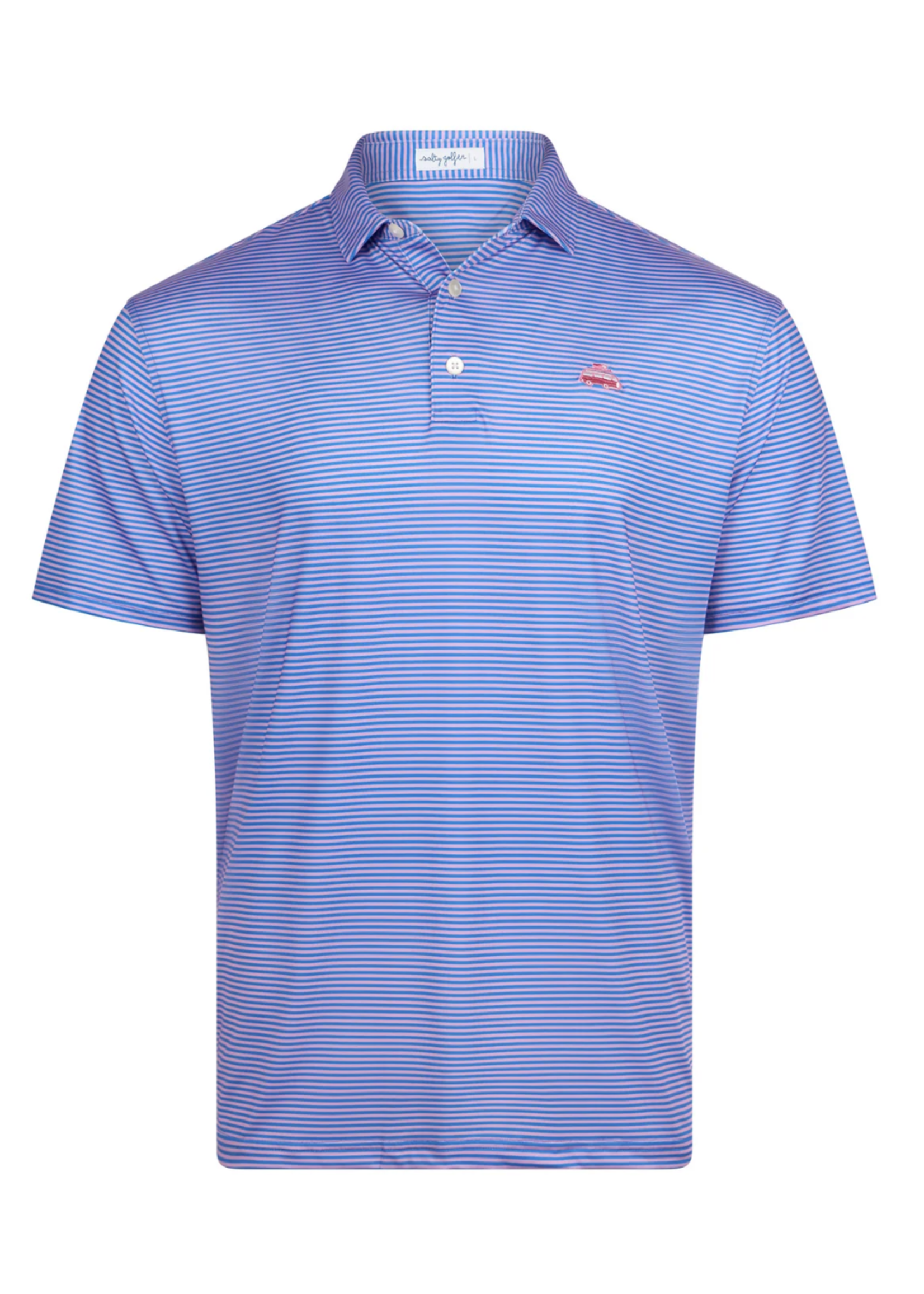 Salty Golfer Salty Golfer Sunday Stripe Polo