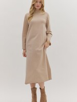 ETO ETO Solid Knit Mock Neck Midi