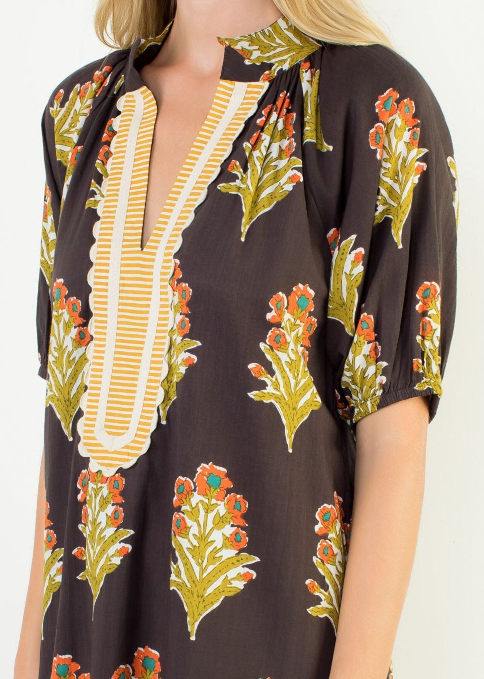 THML THML Floral Print V Neck Dress