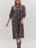 ETO ETO Botanical Print Midi Dress