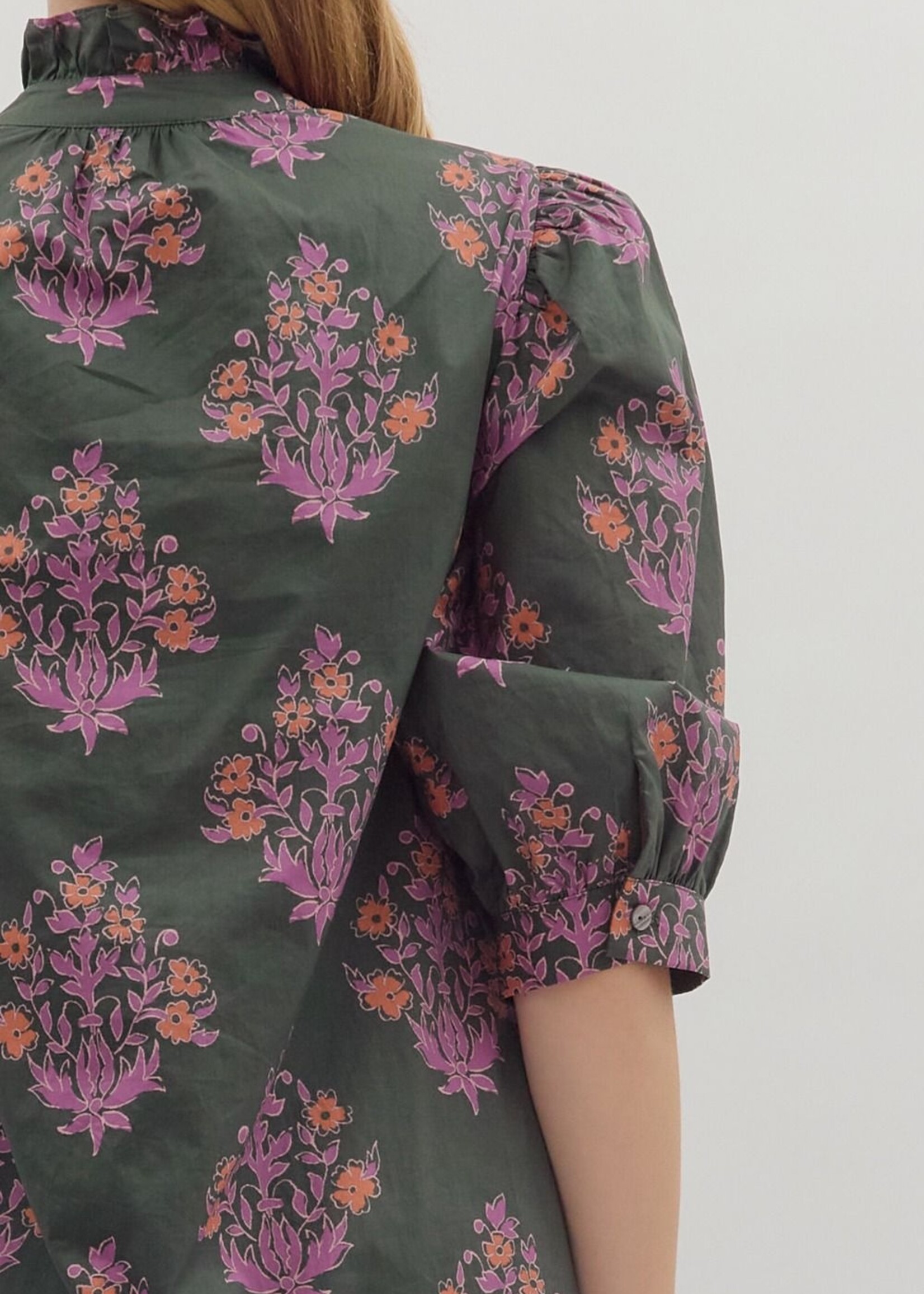 ETO ETO Botanical Print Midi Dress