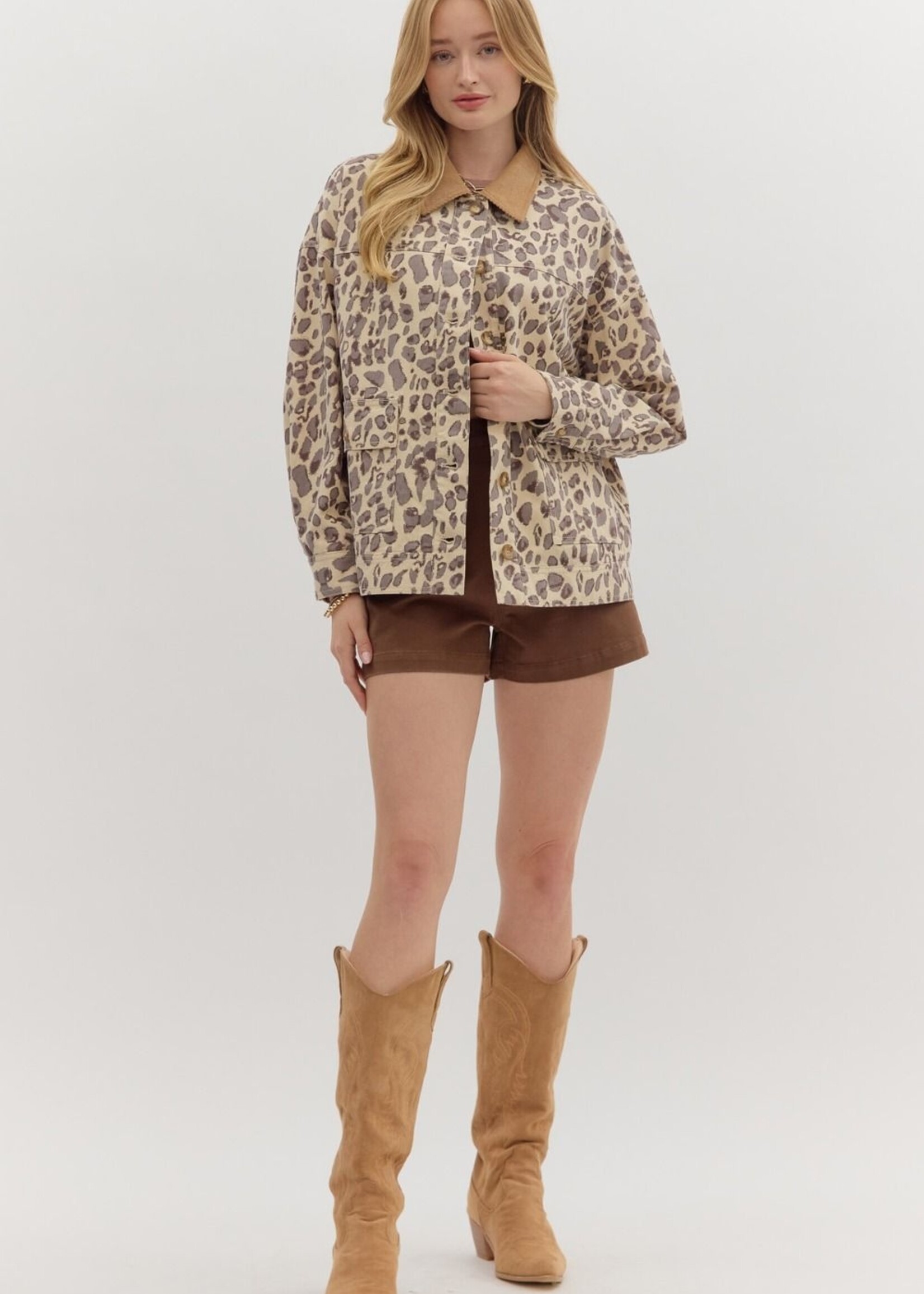 ETO ETO Leopard Cargo Jacket