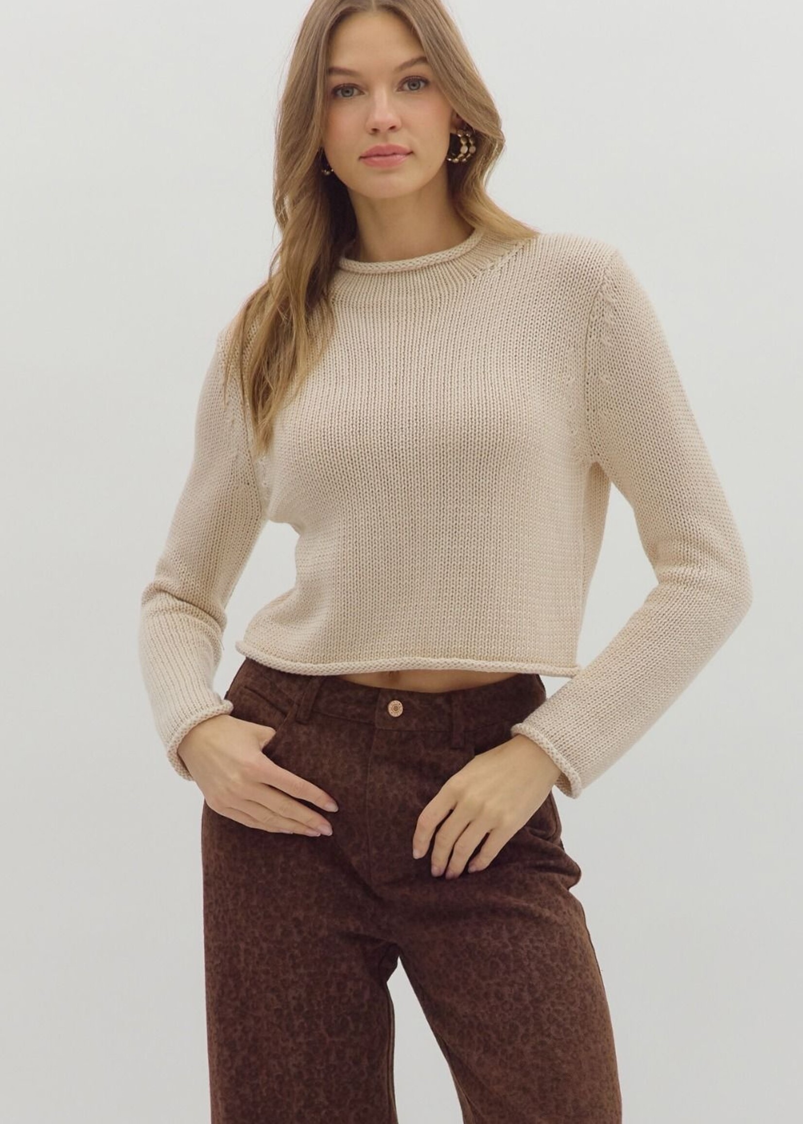 ETO ETO Rolled Edge Pullover Knit