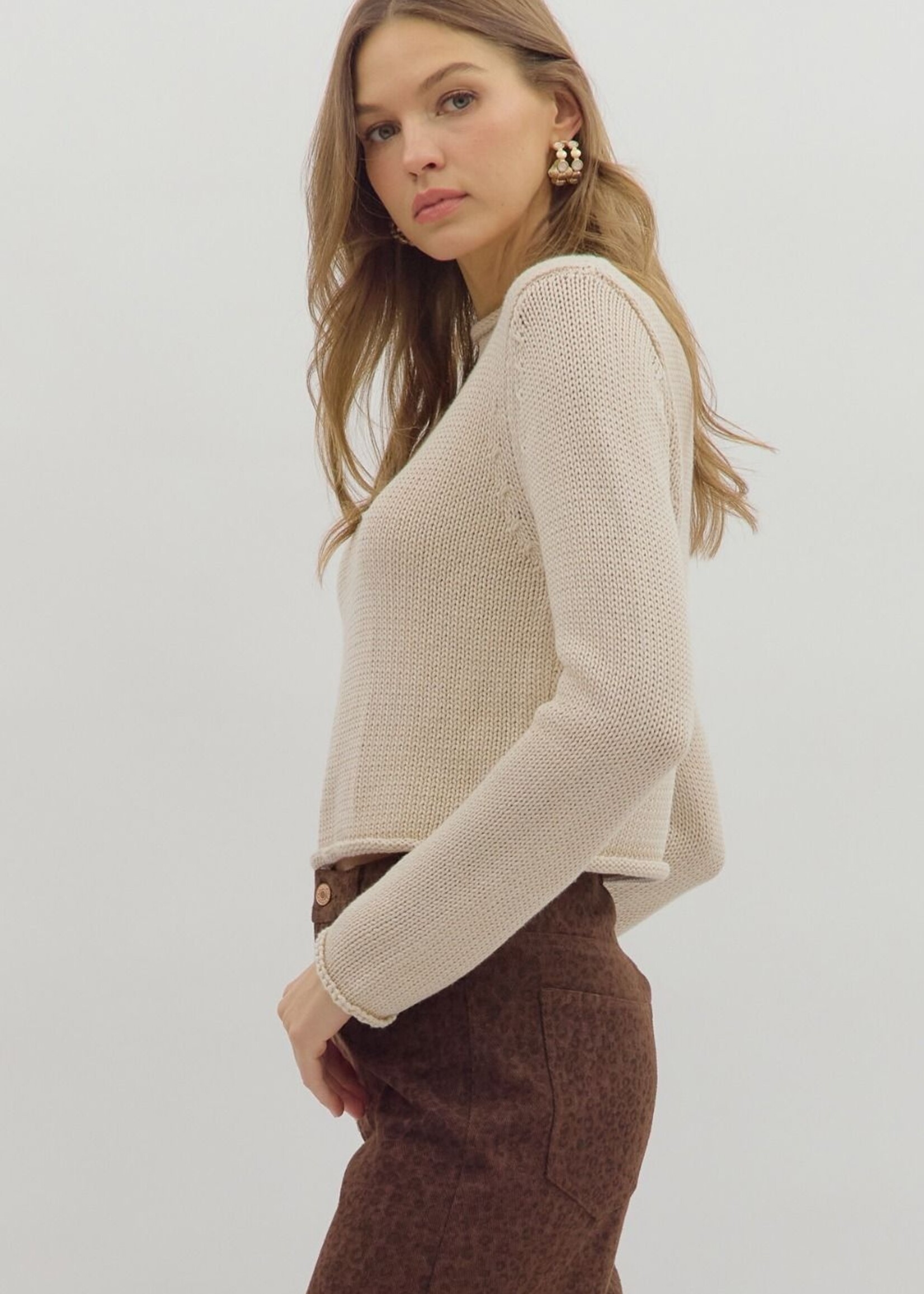 ETO ETO Rolled Edge Pullover Knit