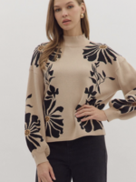 ETO ETO Floral Border Sweater