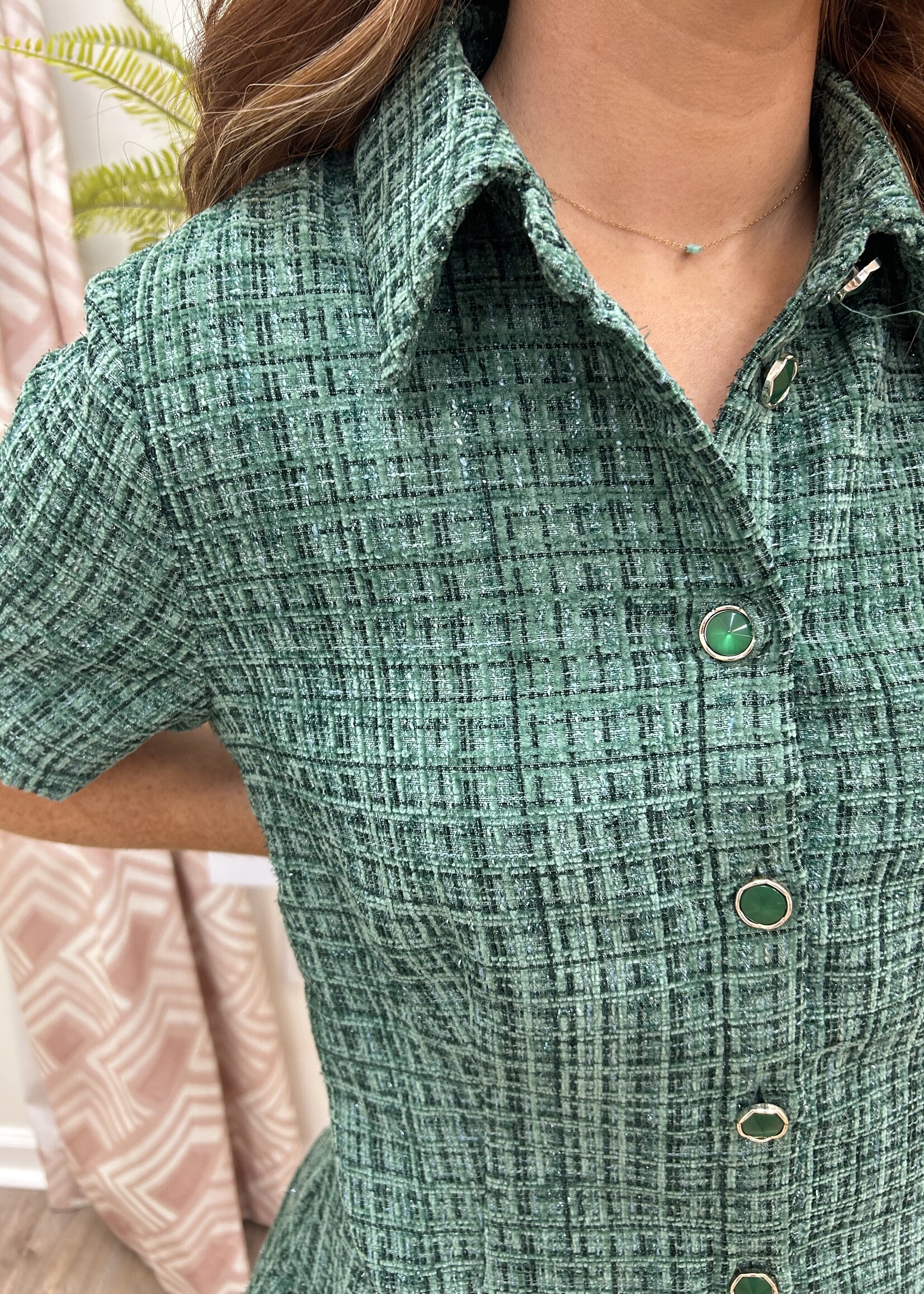 Joy Joy Joy Joy Pleated Button Dress