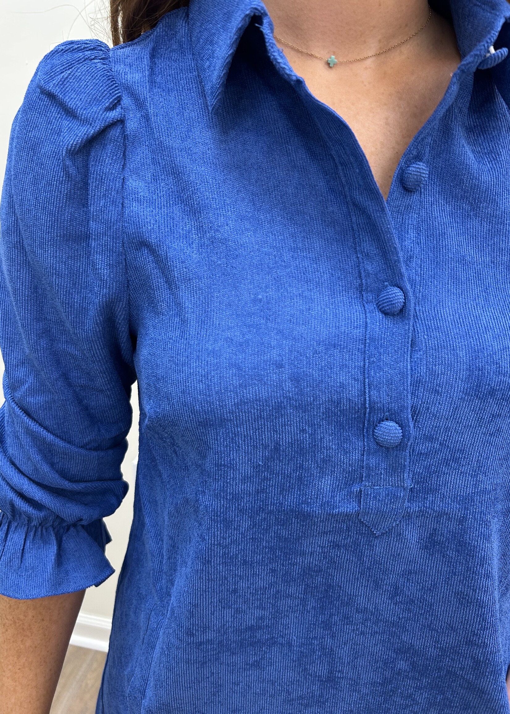 Joy Joy Joy Joy Placket Collar Dress