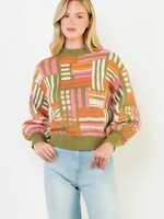 THML THML Stripe Jacquard Sweater