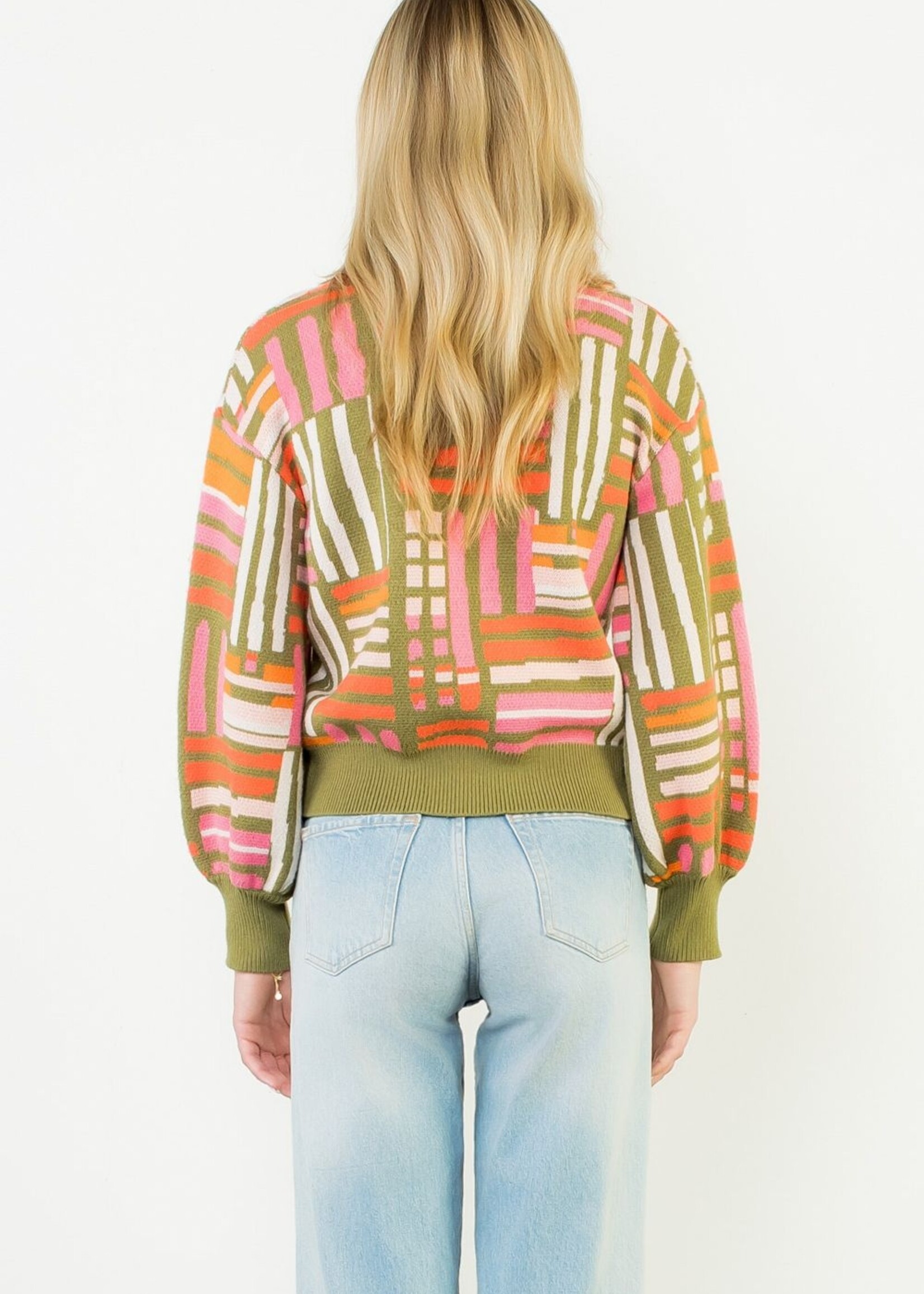 THML THML Stripe Jacquard Sweater