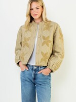 THML THML Velvet Flower Quilted Jacket