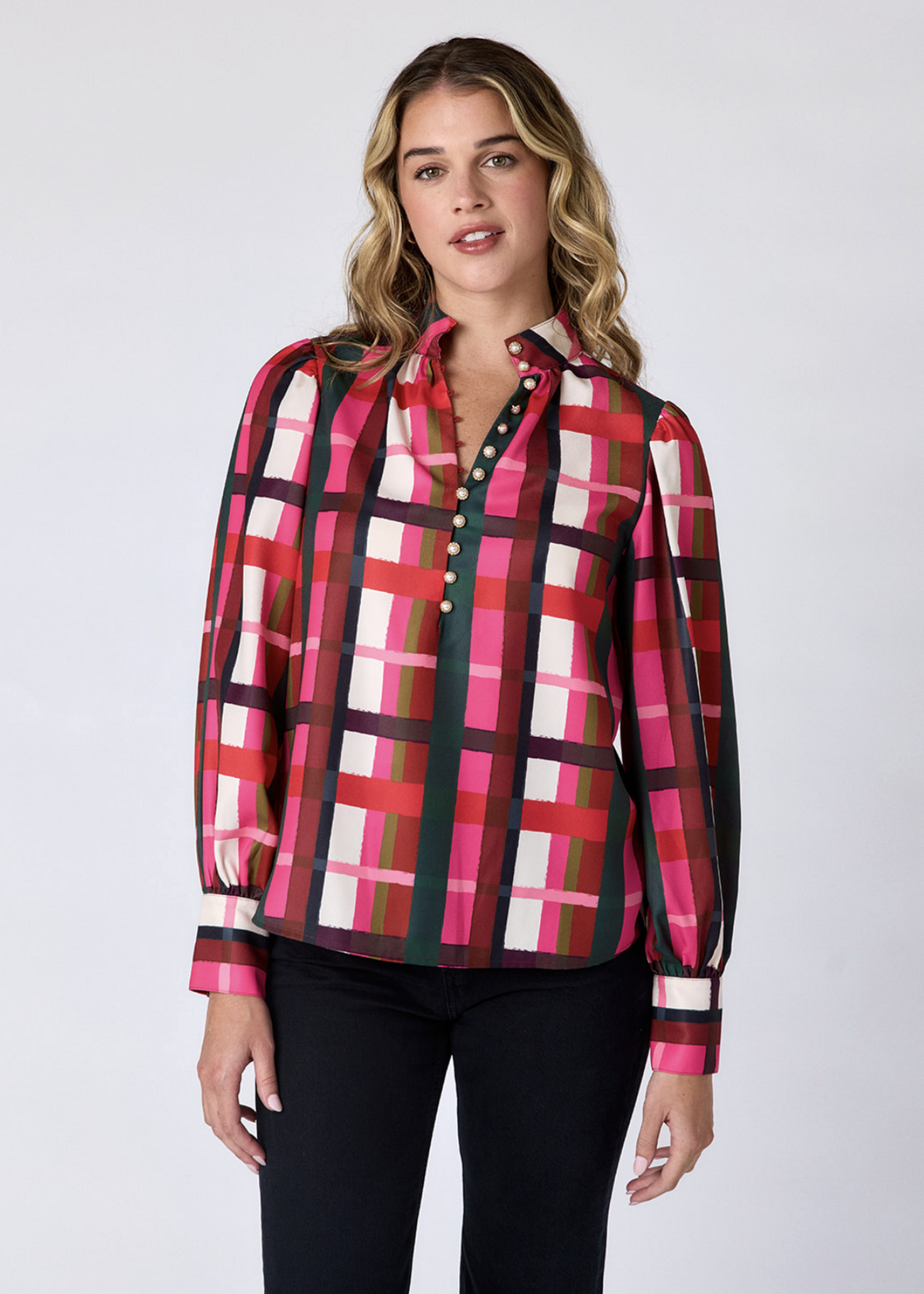 Crosby Crosby Leland Plaid Blouse