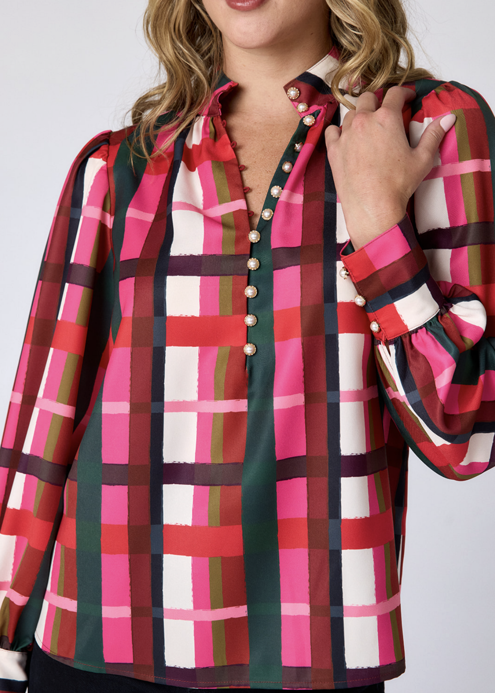 Crosby Crosby Leland Plaid Blouse