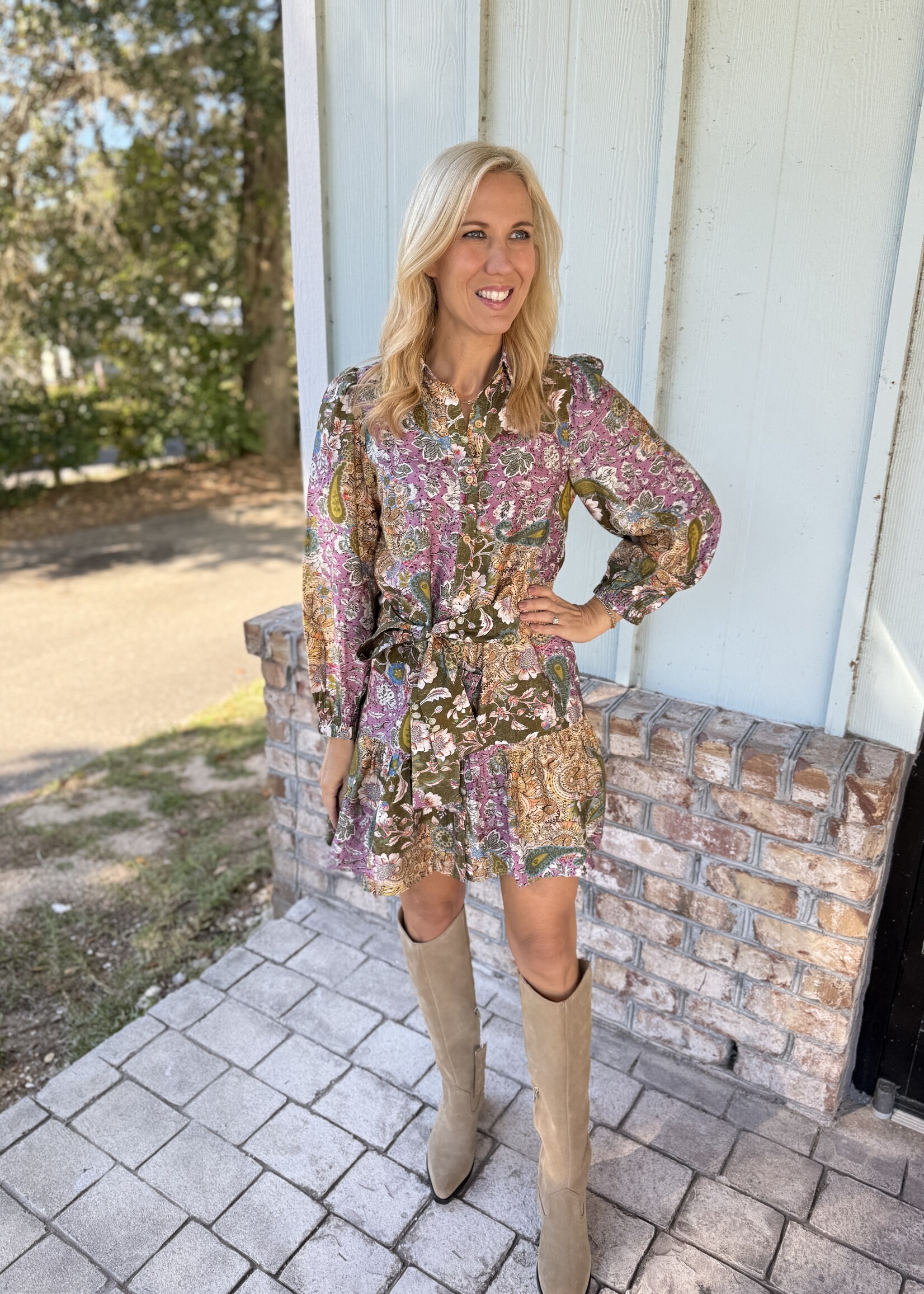 Joy Joy Joy Joy Ruffles Hem Dress