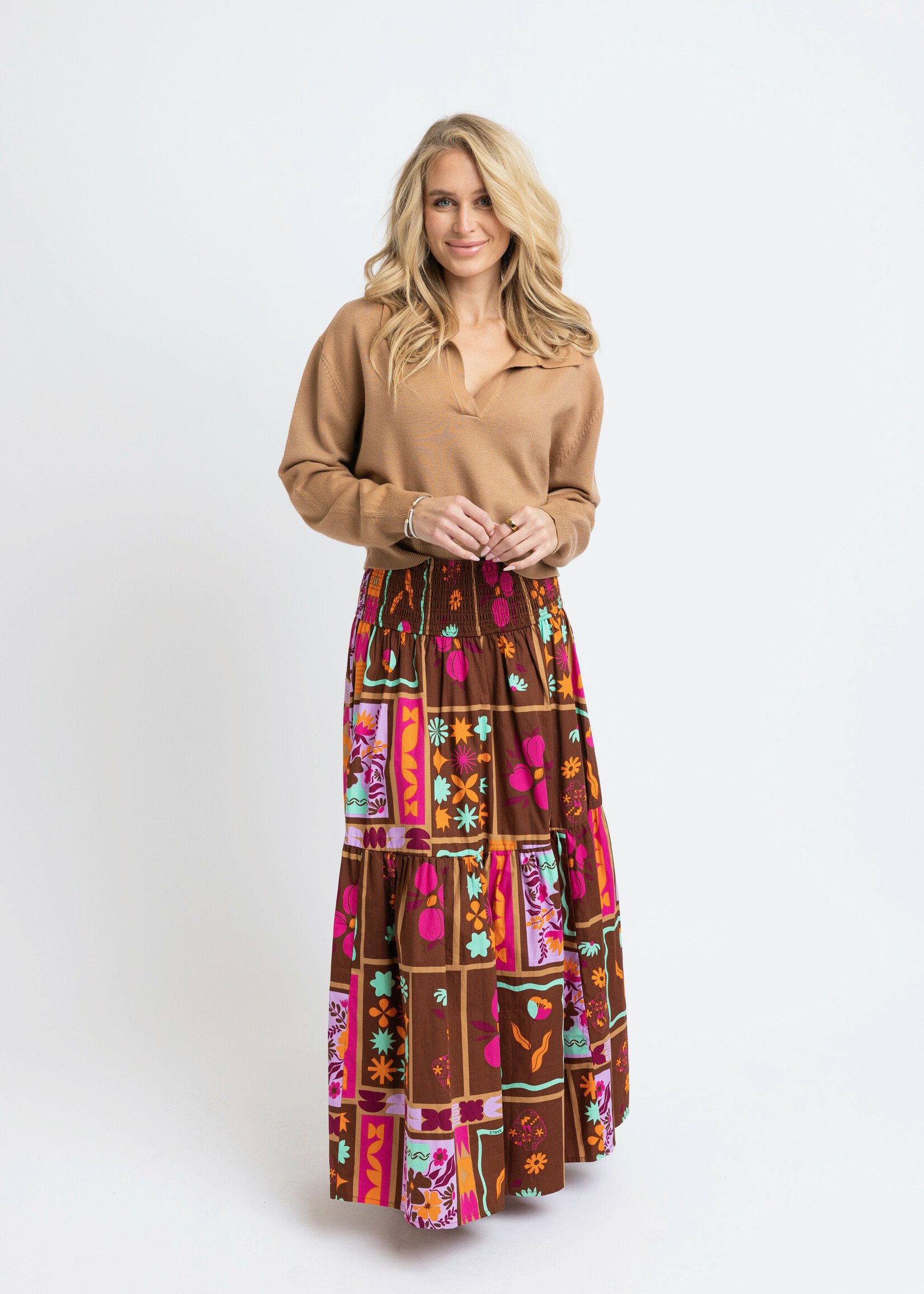 Karlie Karlie Smock Tier Maxi Skirt