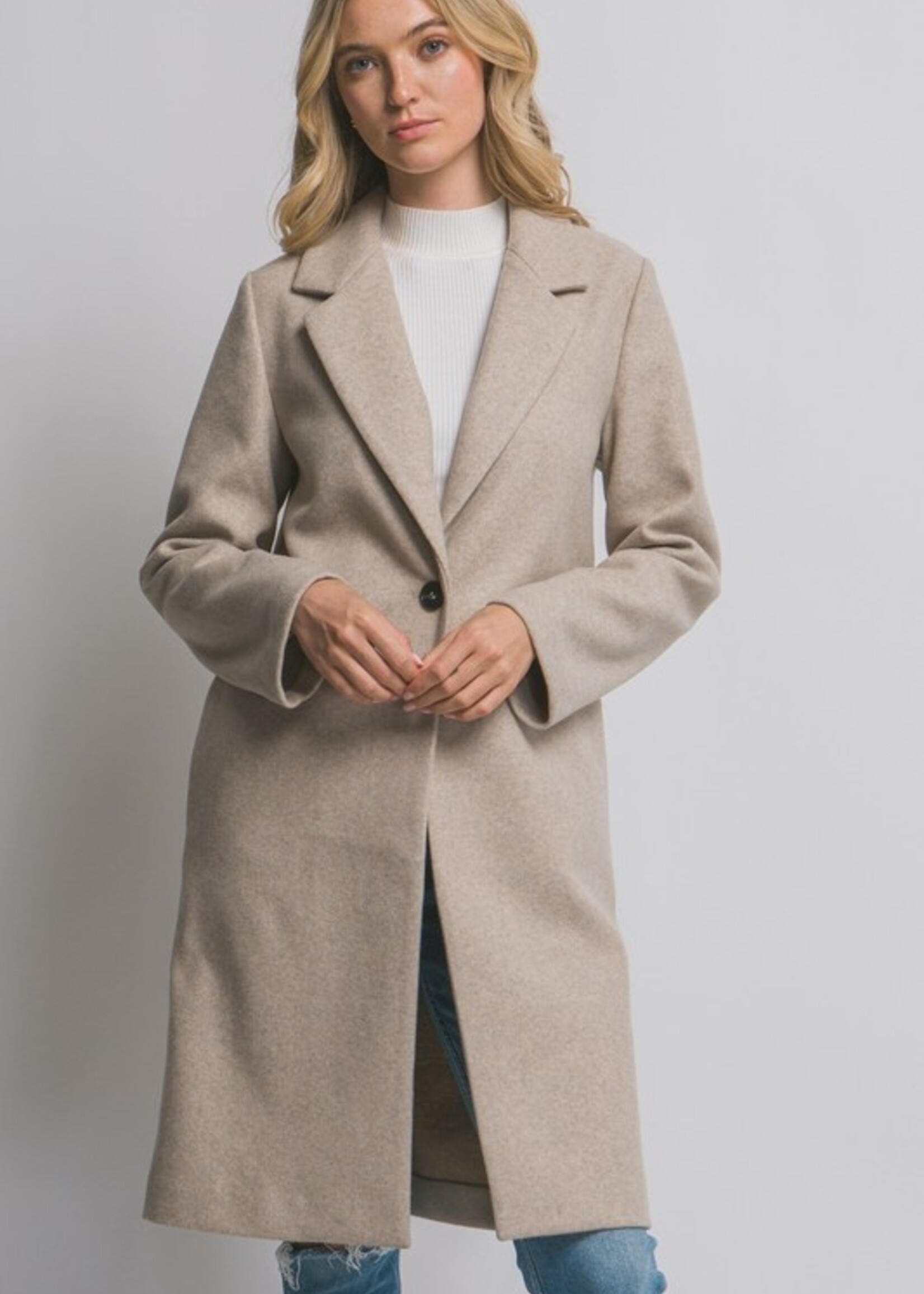 UPM UPM Collar Button Long Coat