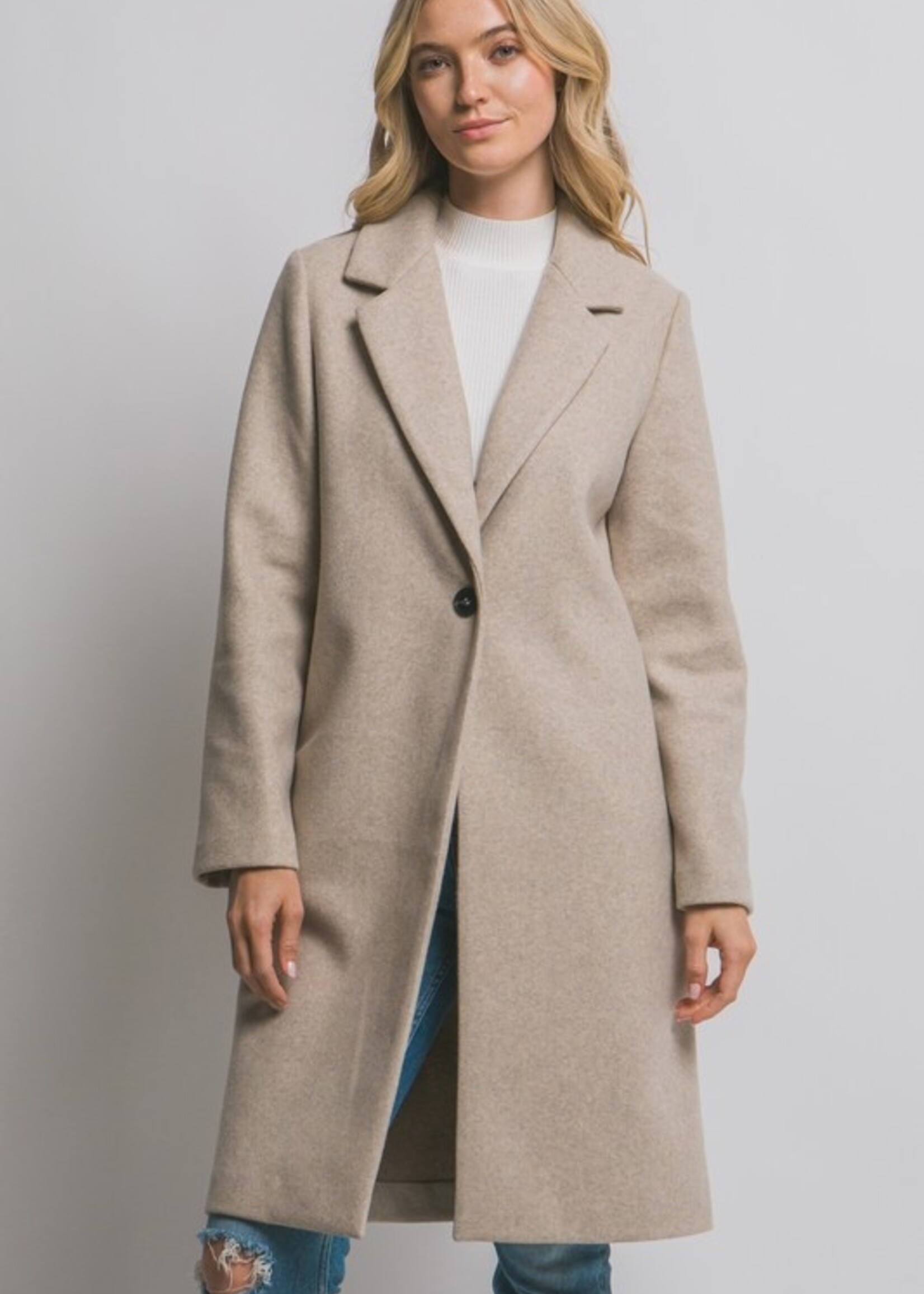 UPM UPM Collar Button Long Coat
