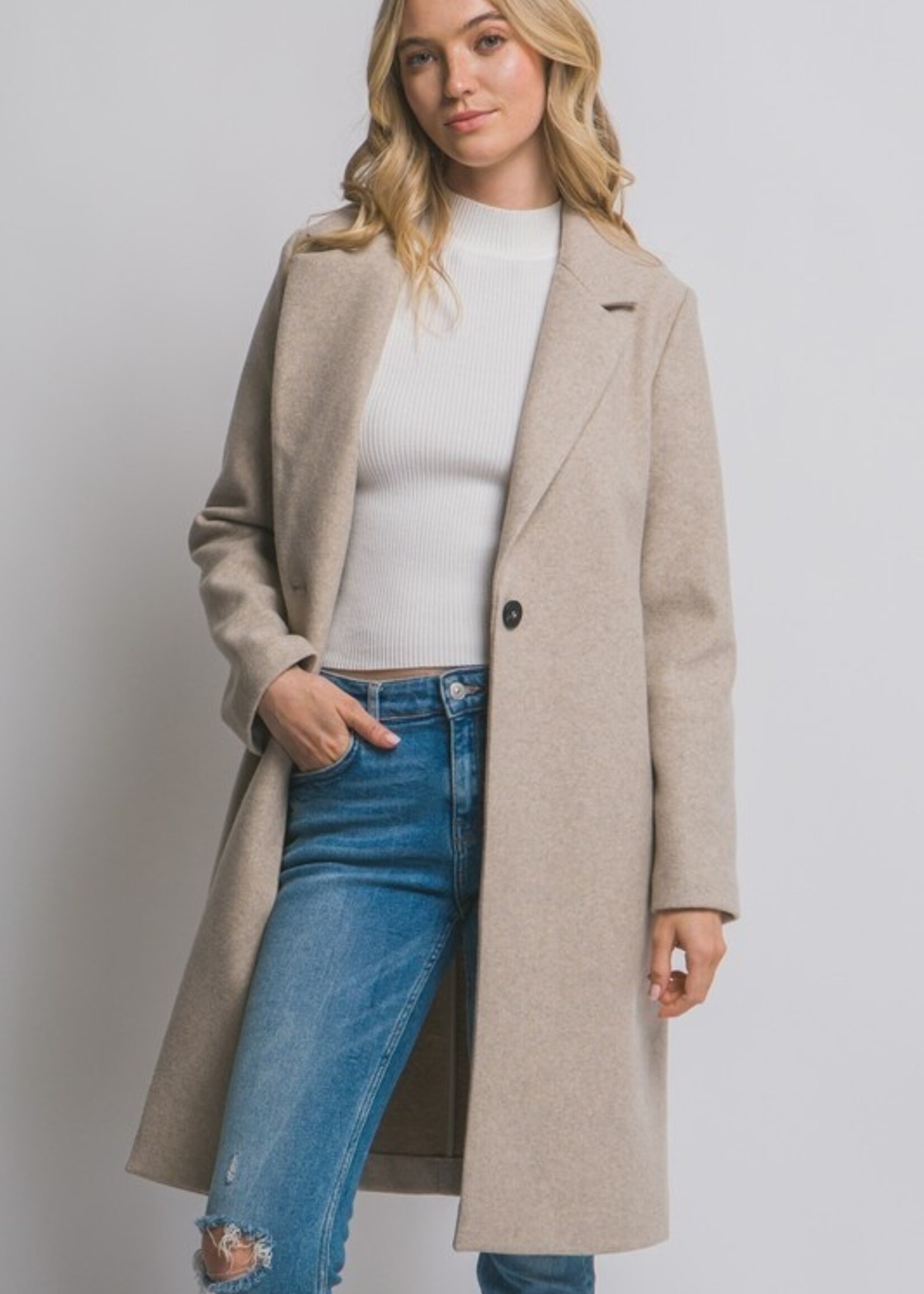 UPM UPM Collar Button Long Coat