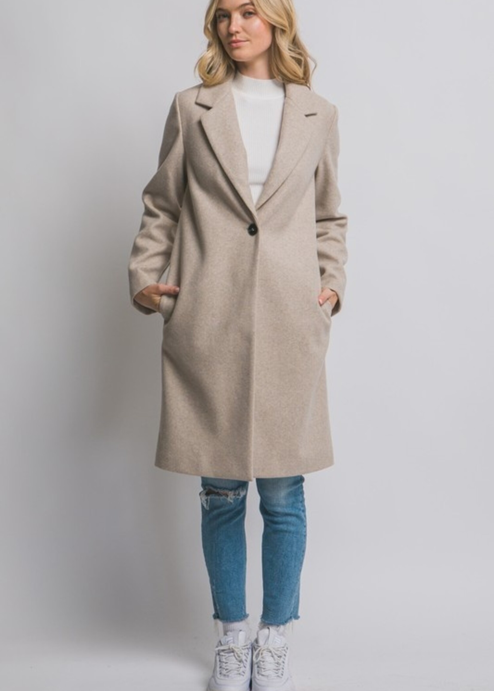 UPM UPM Collar Button Long Coat