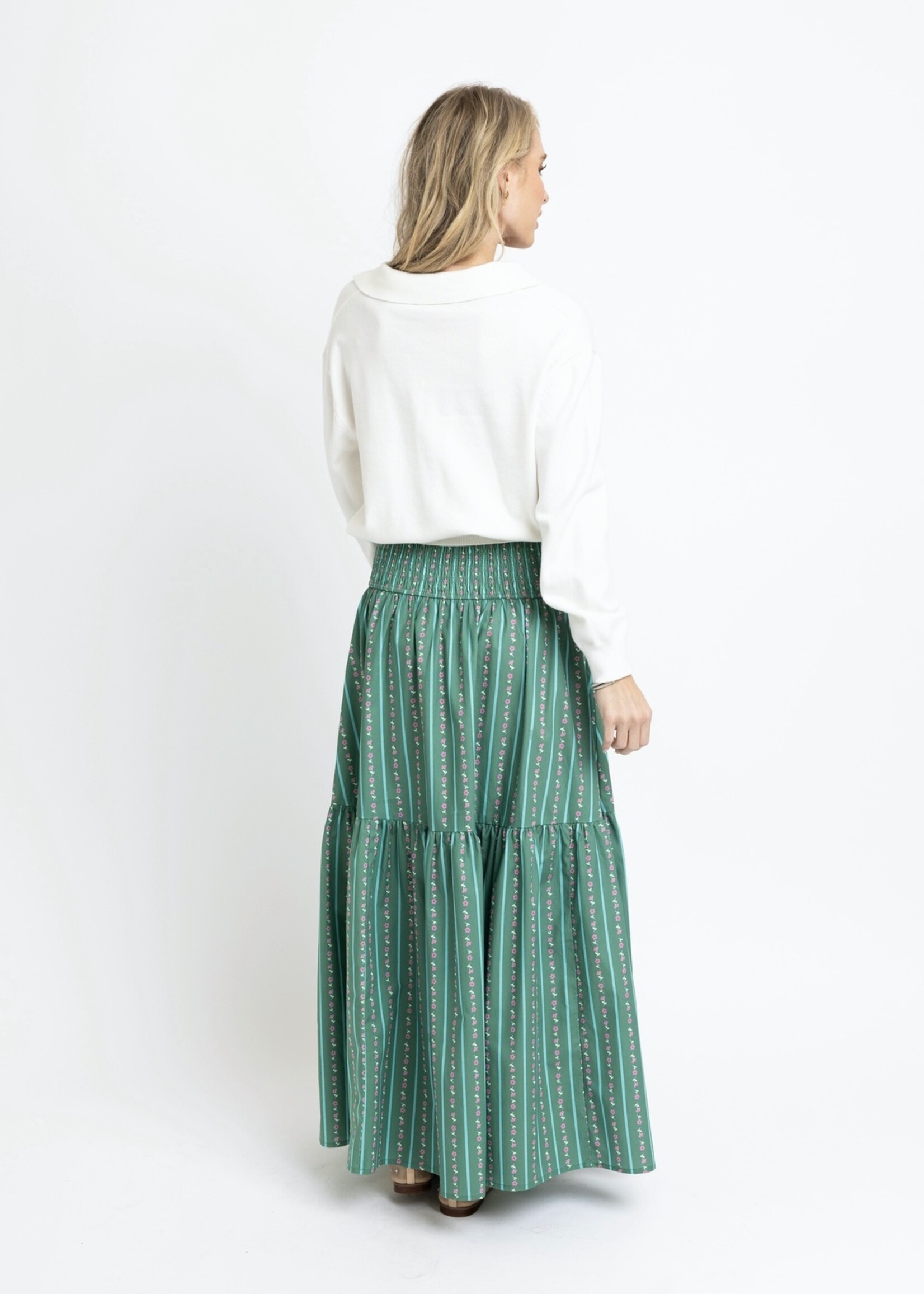 Karlie Karlie Smock Waist Midi Skirt