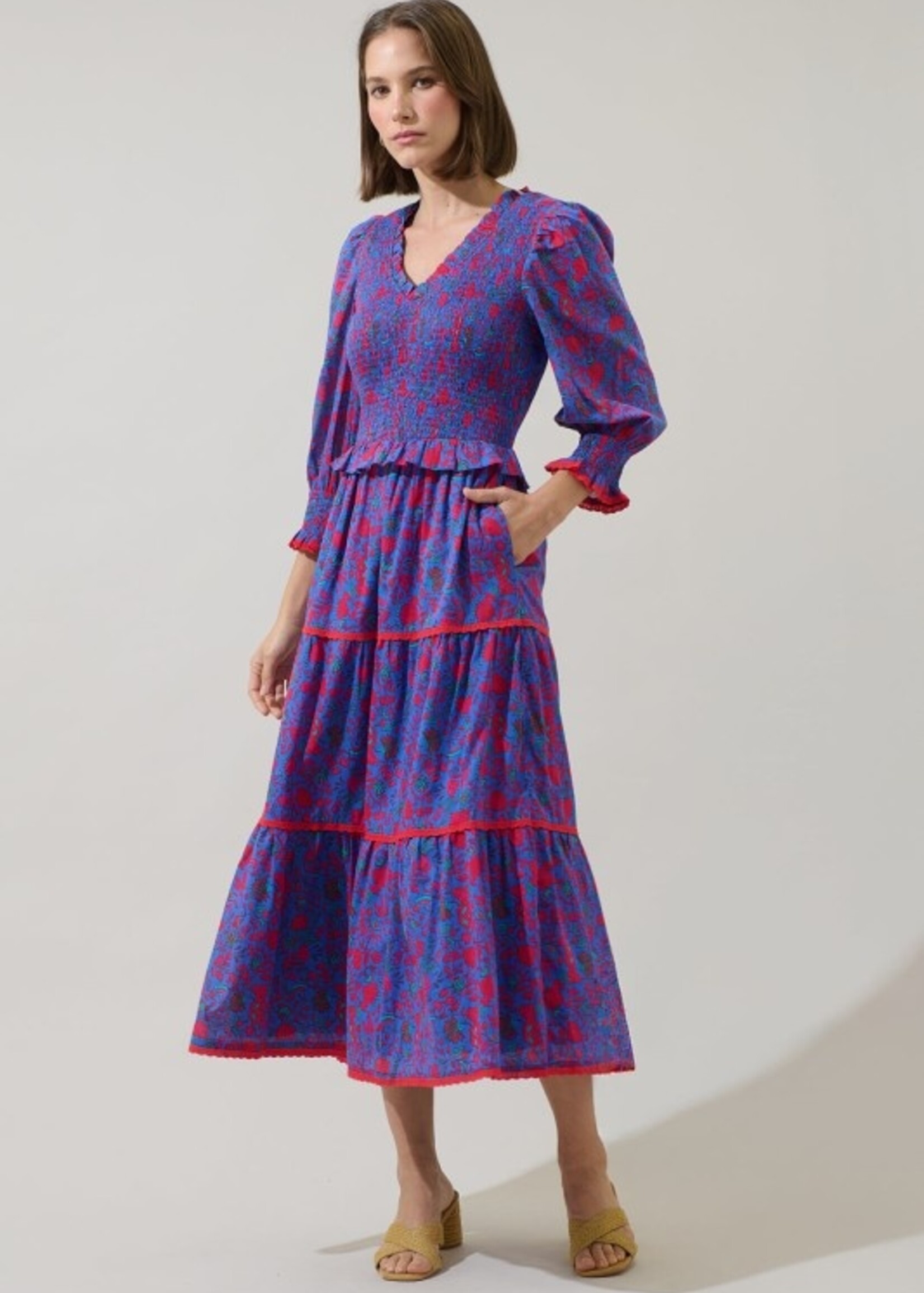 SL SL Tanya Floral Smocked Midi