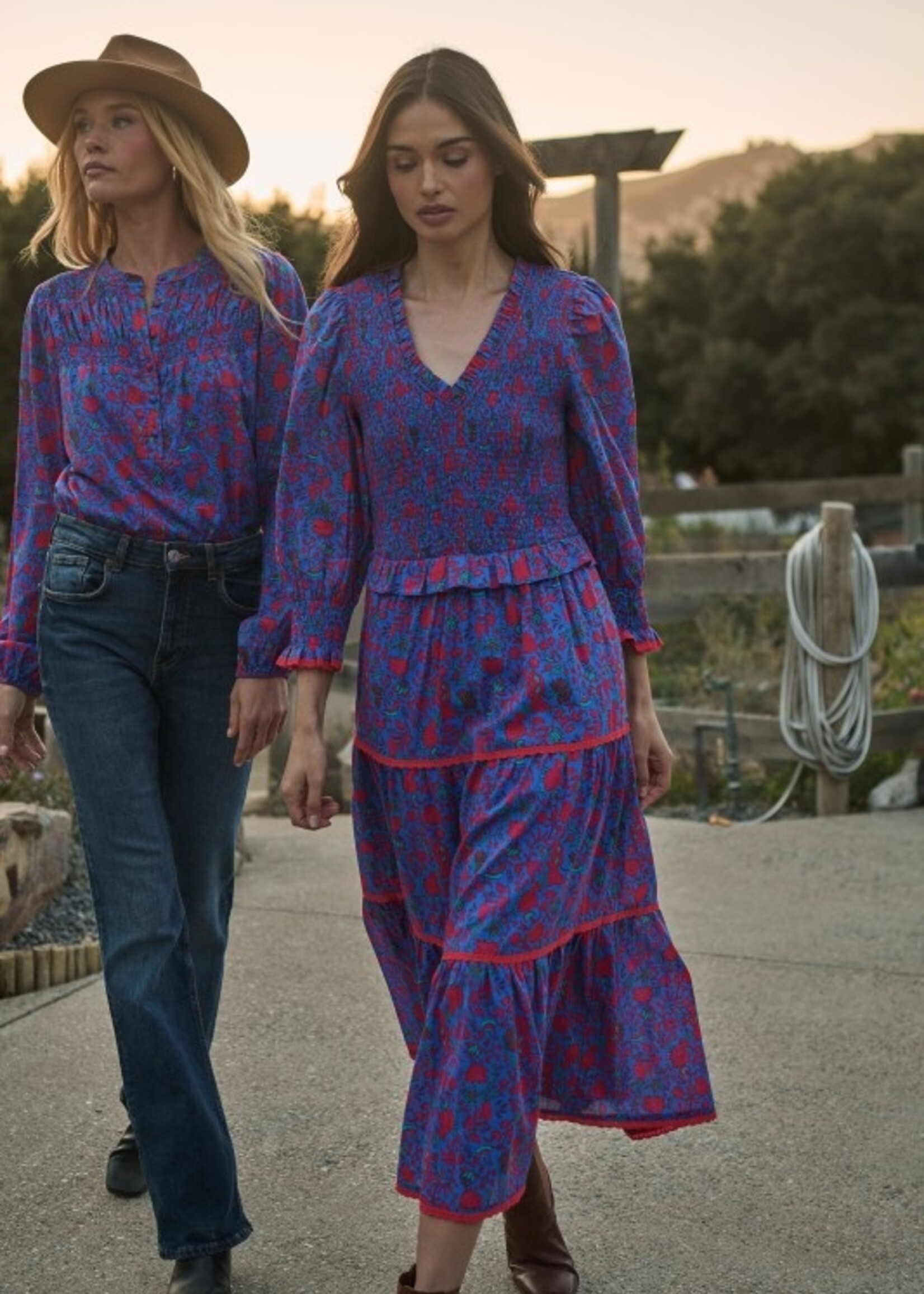 SL SL Tanya Floral Smocked Midi