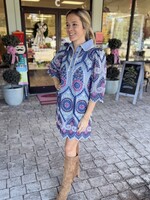 ETO ETO Eyelet Collared Dress