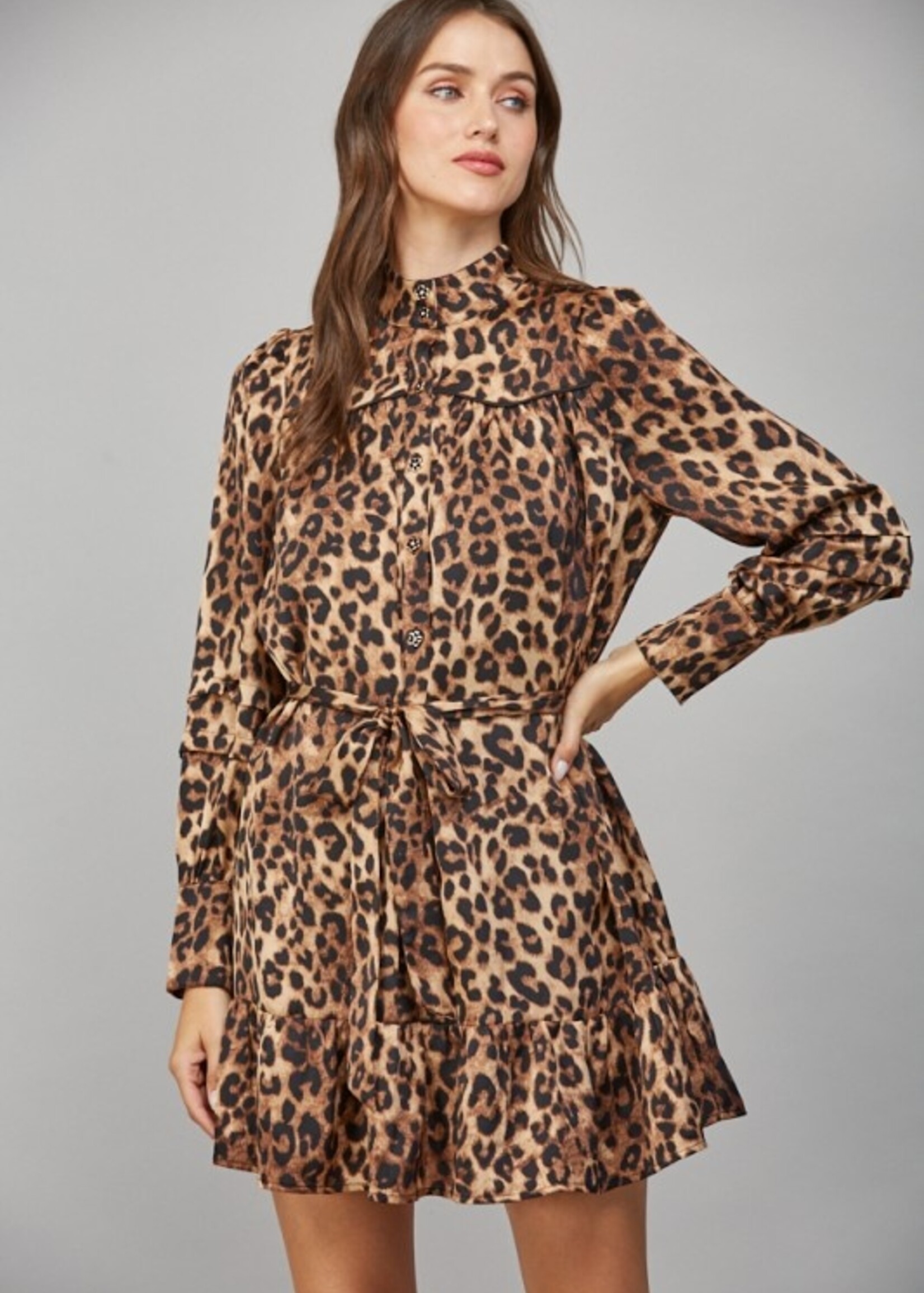 FT FT Tie Waist Shirt Dress