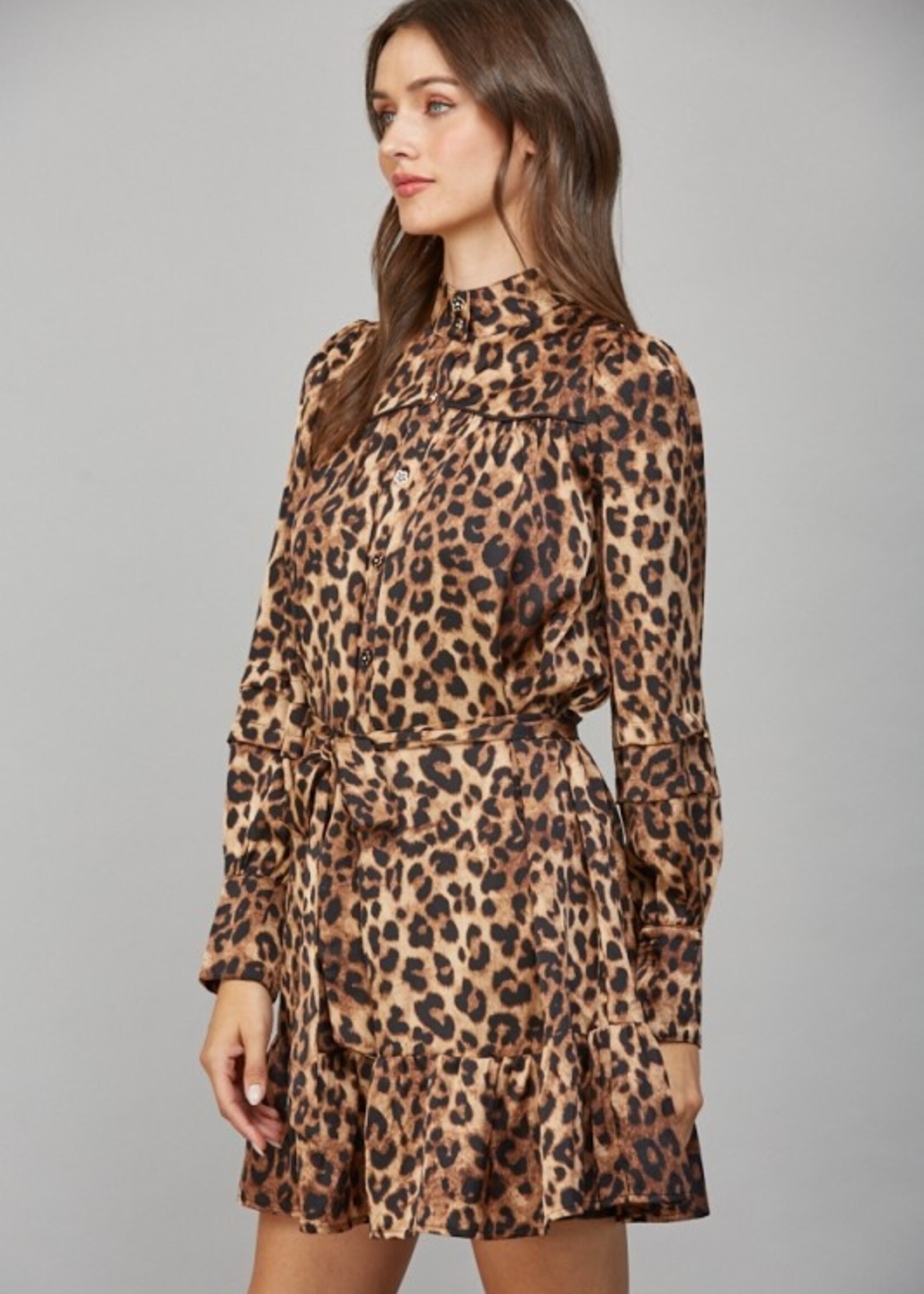 FT FT Tie Waist Shirt Dress