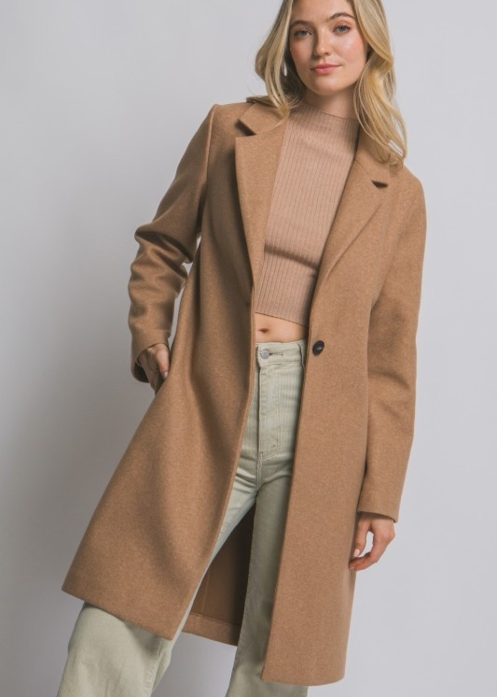 UPM UPM Collar Button Long Coat