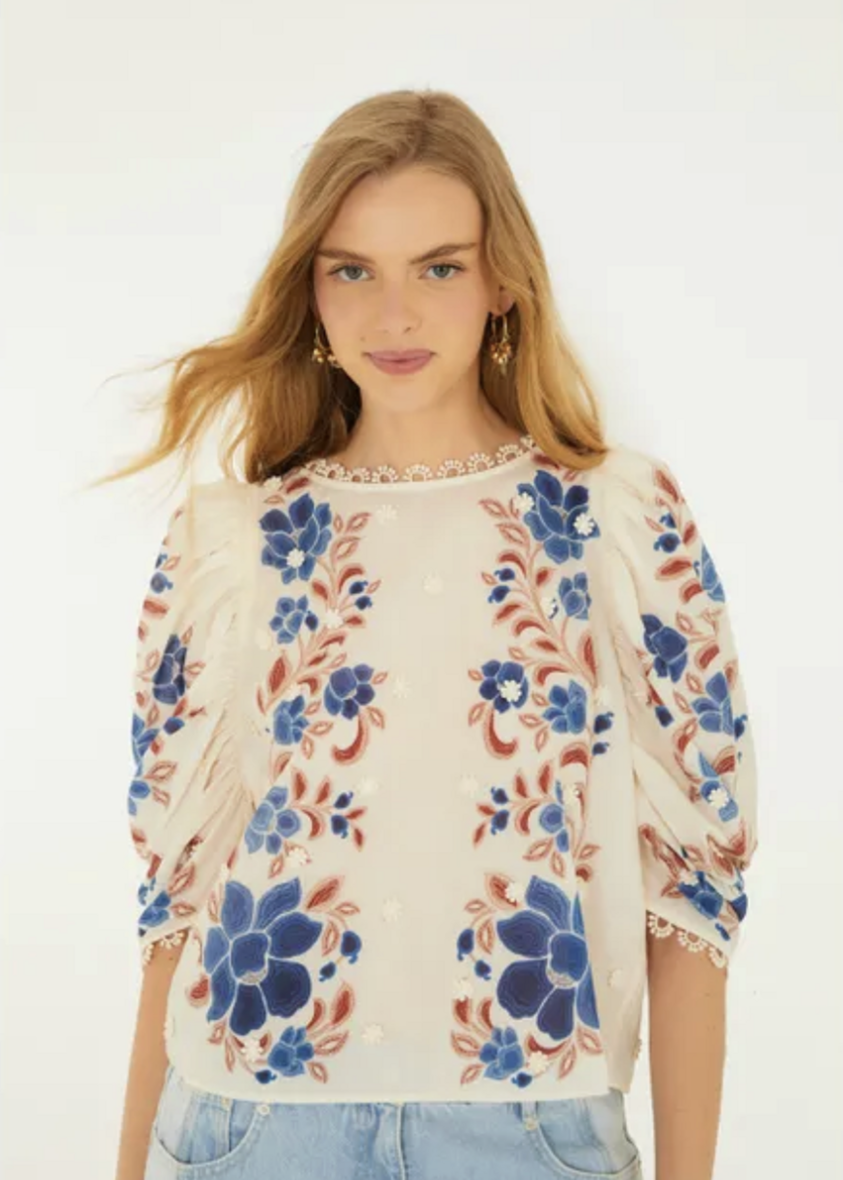 Farm Rio Farm Rio Renata Floral Blouse
